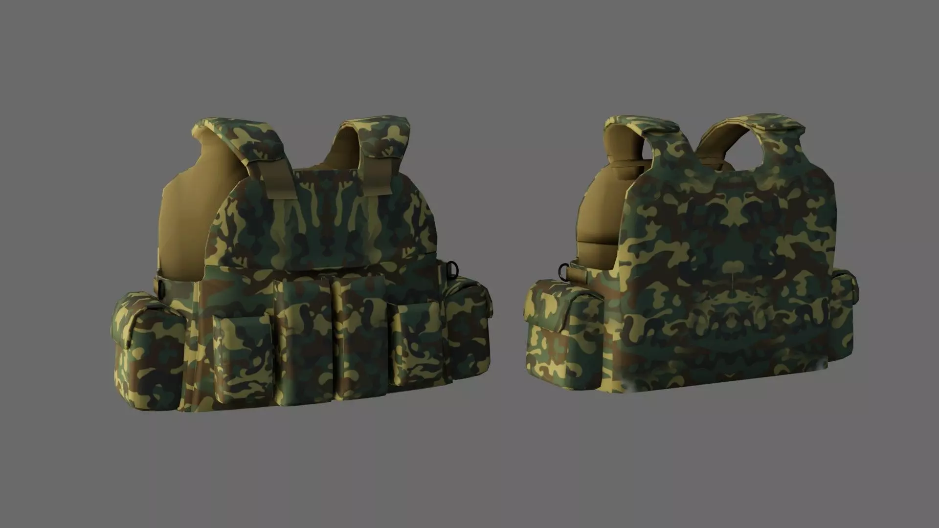 Bullet Proof Vest -Low Poly - Game Ready - PBR Low-poly 3D model_0