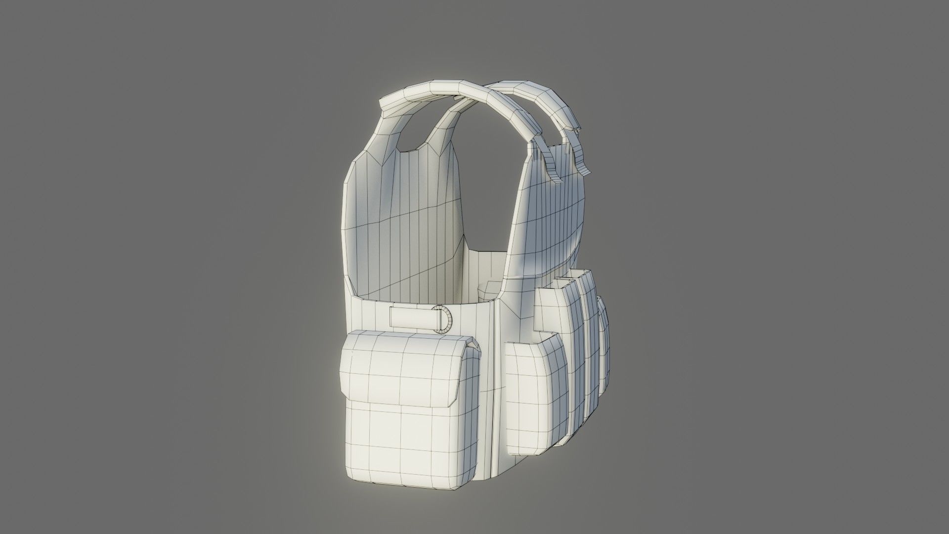 Bullet Proof Vest -Low Poly - Game Ready - PBR Low-poly 3D model_14