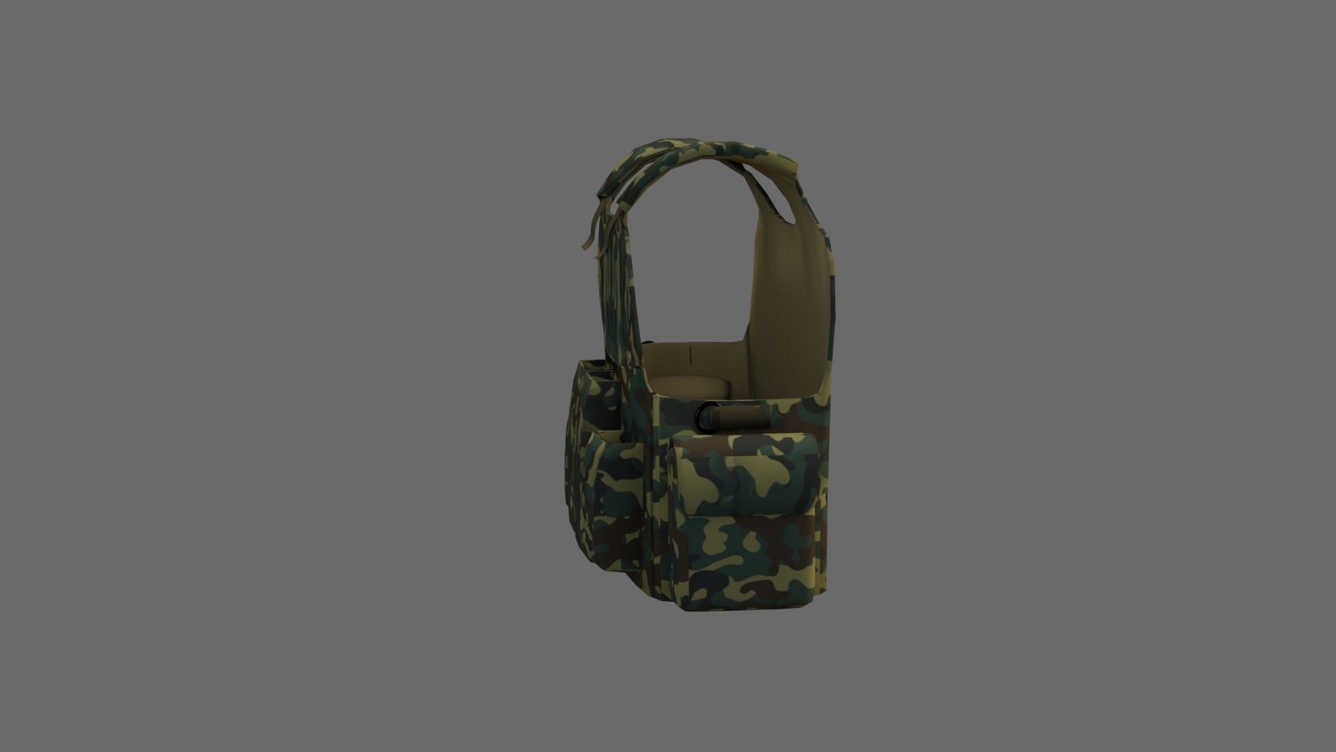 Bullet Proof Vest -Low Poly - Game Ready - PBR Low-poly 3D model_7
