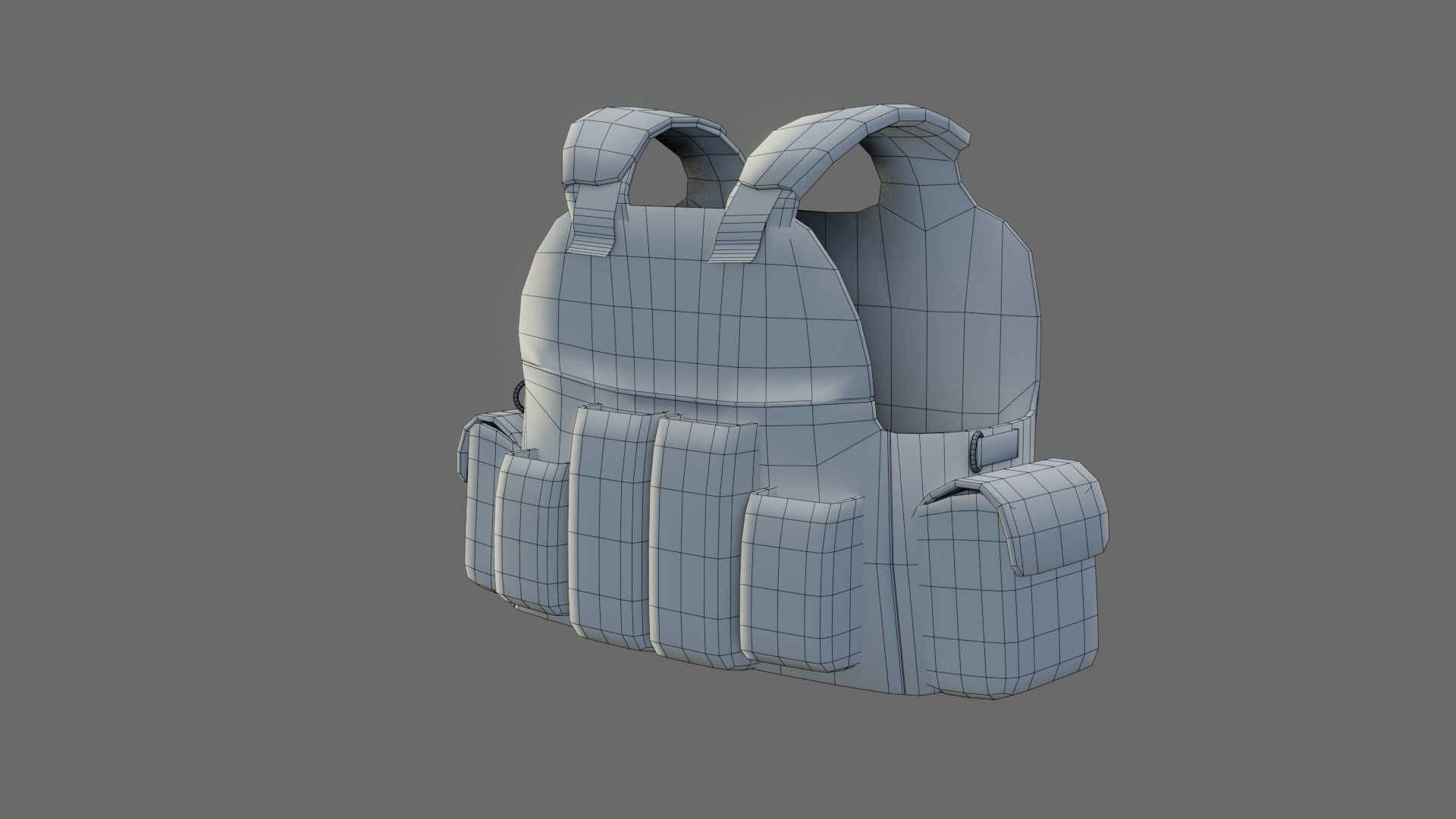 Bullet Proof Vest -Low Poly - Game Ready - PBR Low-poly 3D model_6