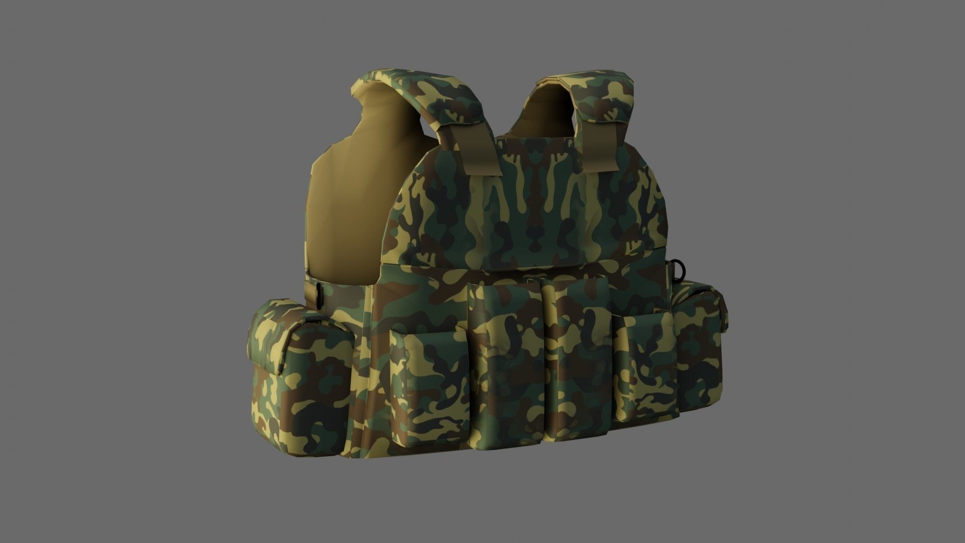 Bullet Proof Vest -Low Poly - Game Ready - PBR Low-poly 3D model_1