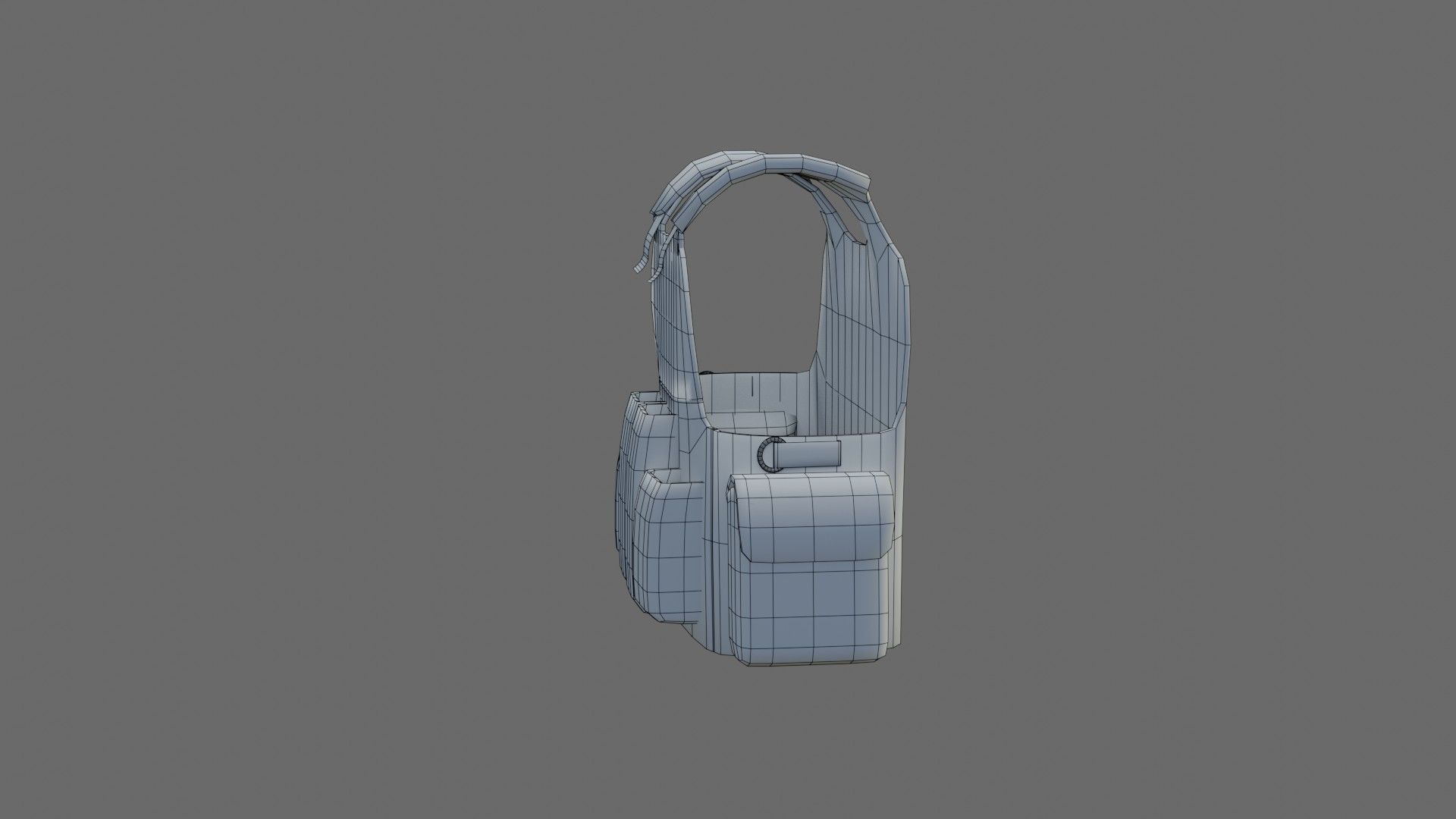Bullet Proof Vest -Low Poly - Game Ready - PBR Low-poly 3D model_8