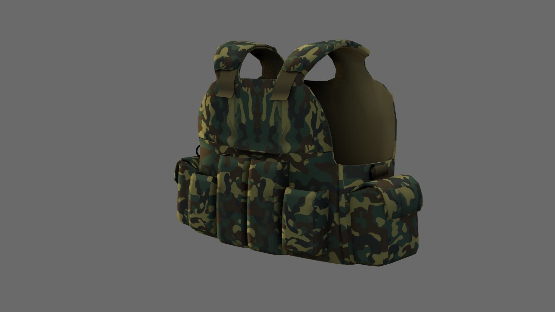Bullet Proof Vest -Low Poly - Game Ready - PBR Low-poly 3D model_5