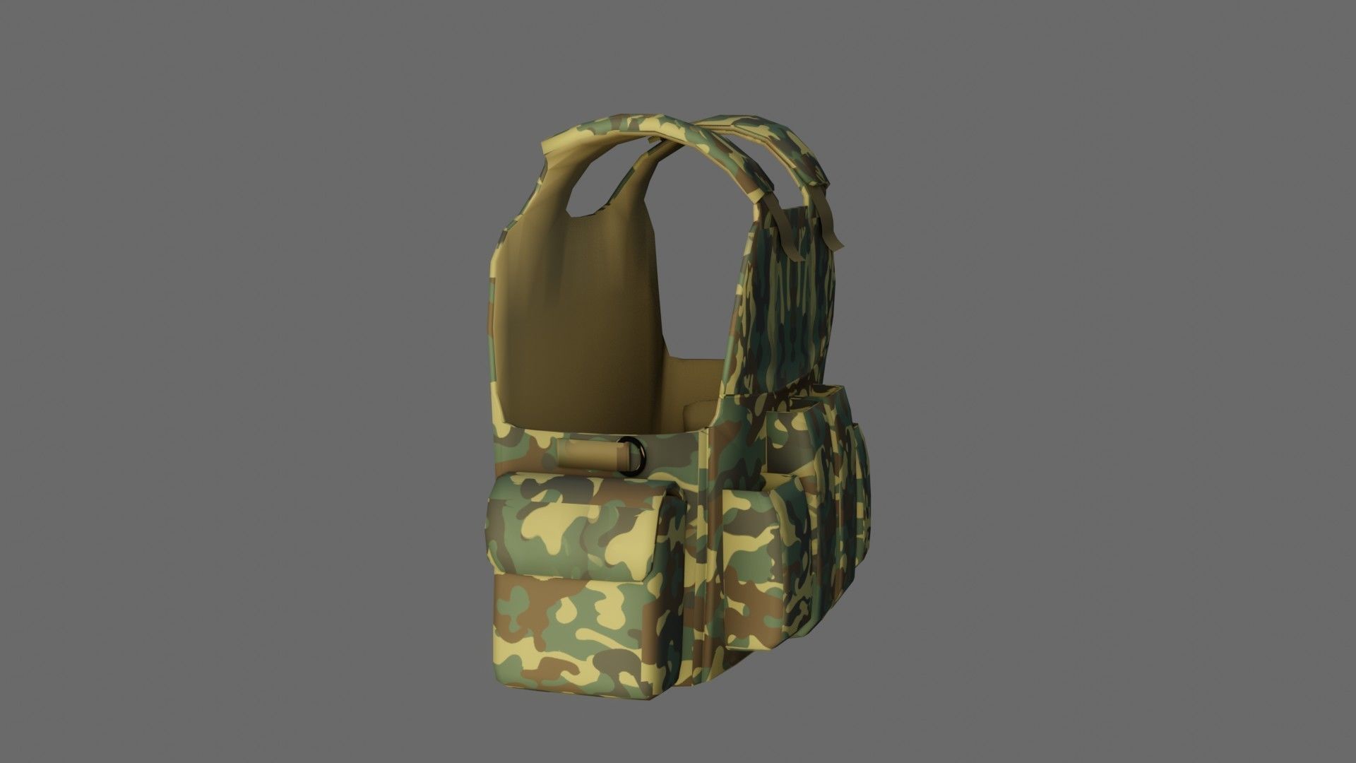 Bullet Proof Vest -Low Poly - Game Ready - PBR Low-poly 3D model_13