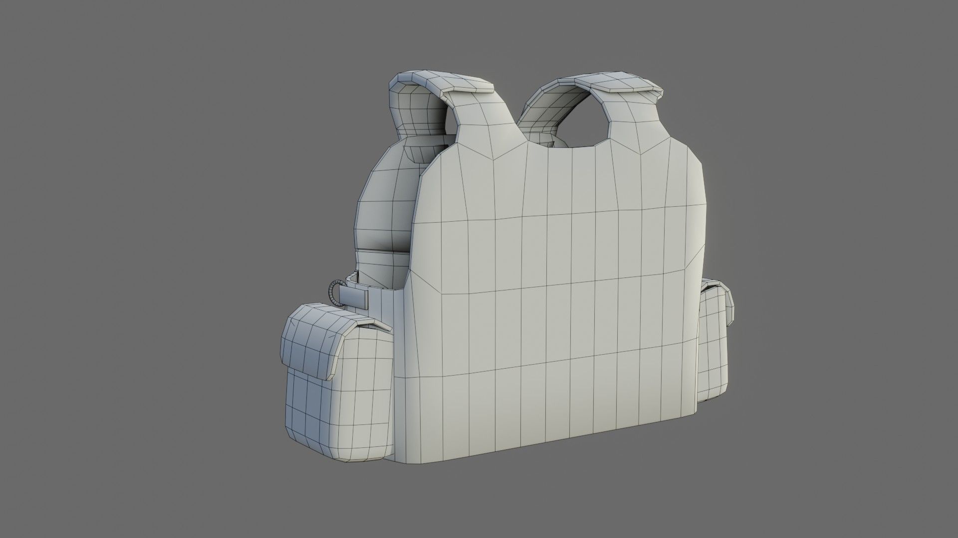 Bullet Proof Vest -Low Poly - Game Ready - PBR Low-poly 3D model_10