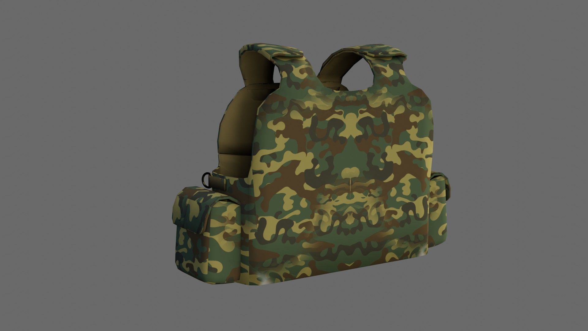 Bullet Proof Vest -Low Poly - Game Ready - PBR Low-poly 3D model_9