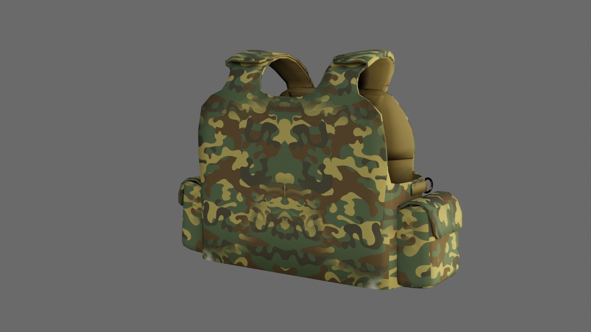 Bullet Proof Vest -Low Poly - Game Ready - PBR Low-poly 3D model_11