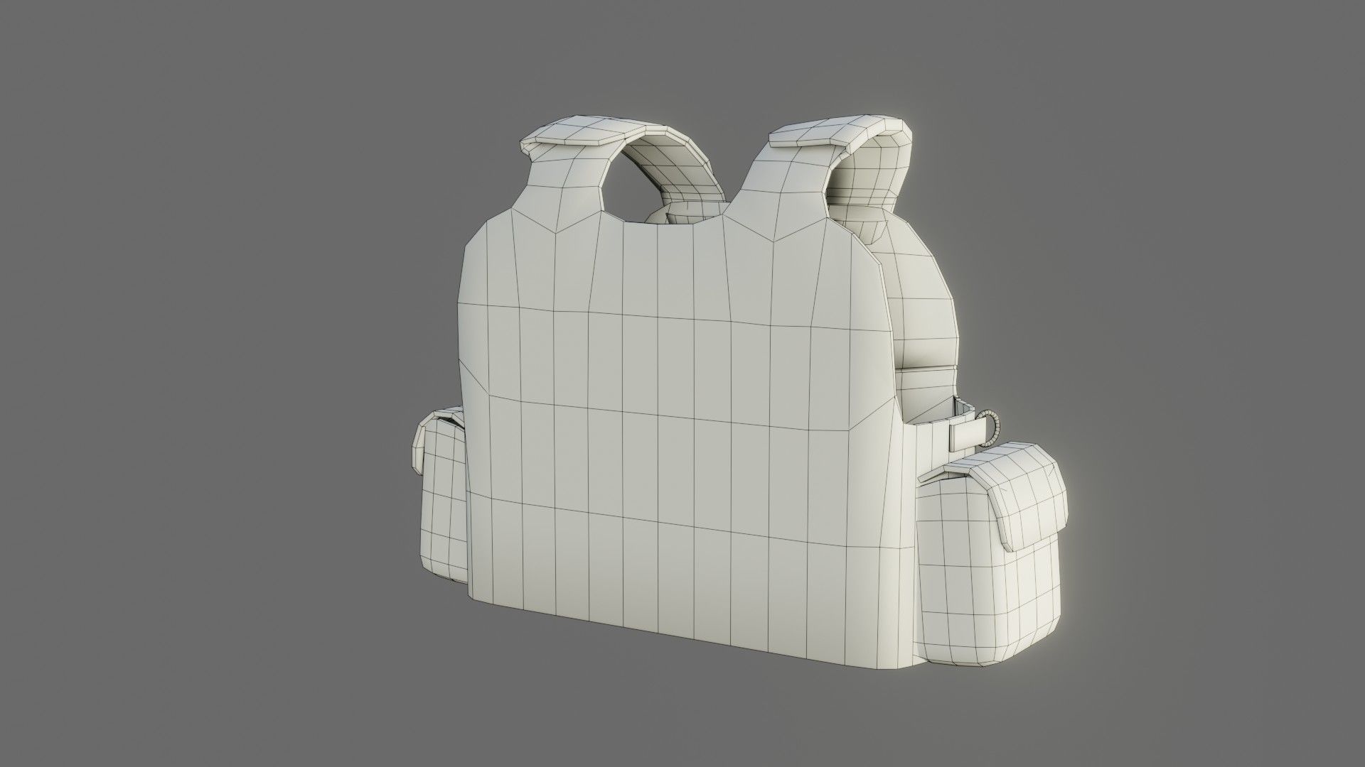 Bullet Proof Vest -Low Poly - Game Ready - PBR Low-poly 3D model_12