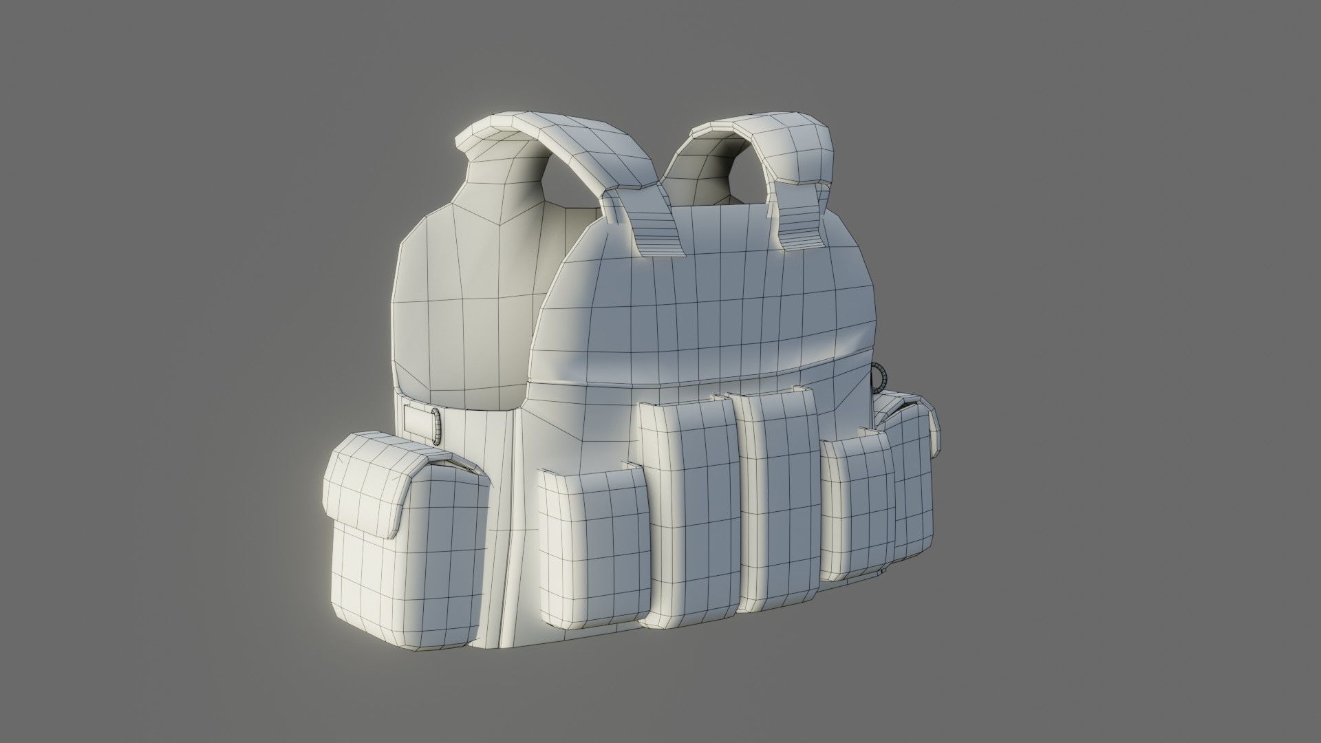 Bullet Proof Vest -Low Poly - Game Ready - PBR Low-poly 3D model_16