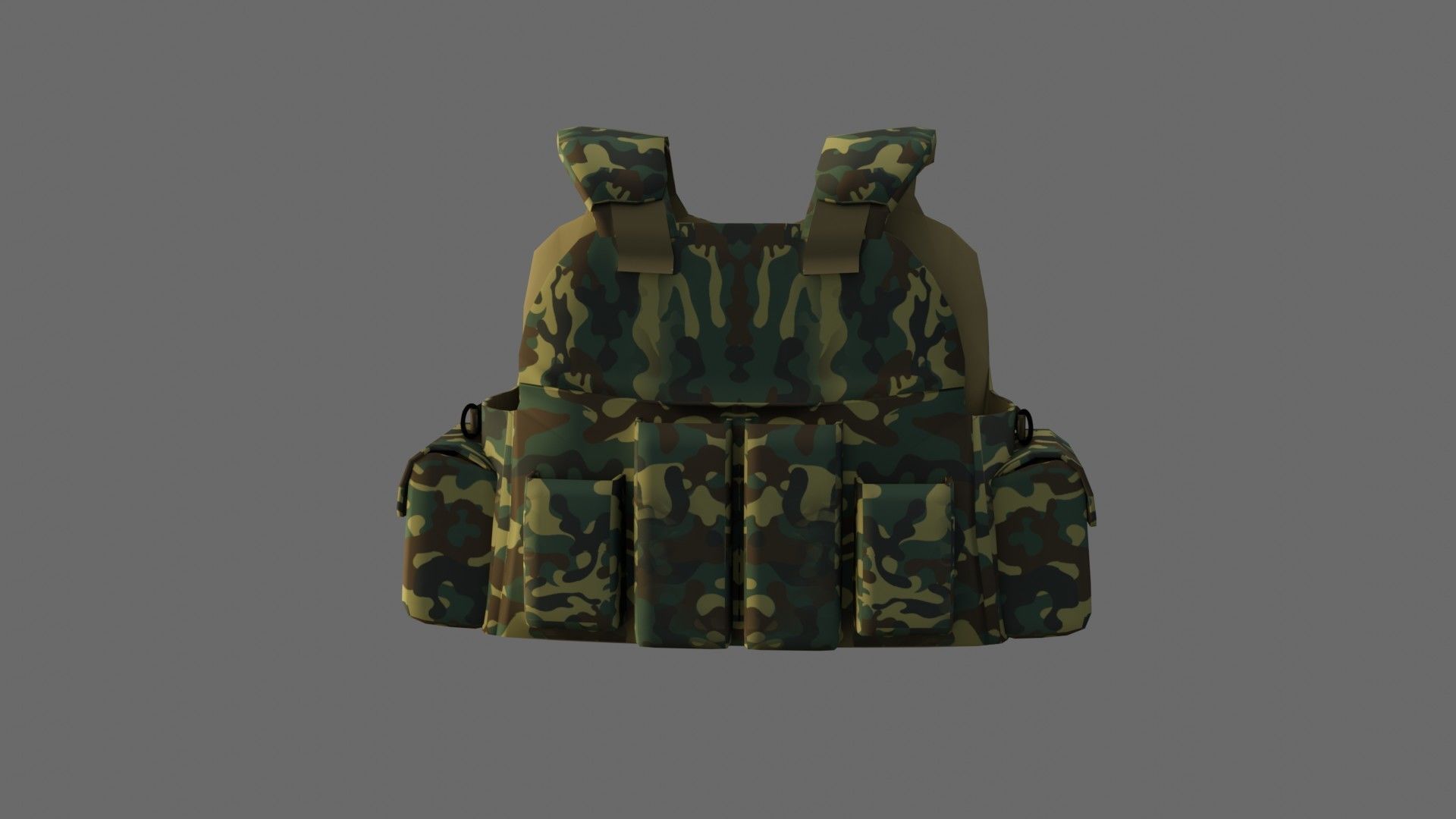 Bullet Proof Vest -Low Poly - Game Ready - PBR Low-poly 3D model_3