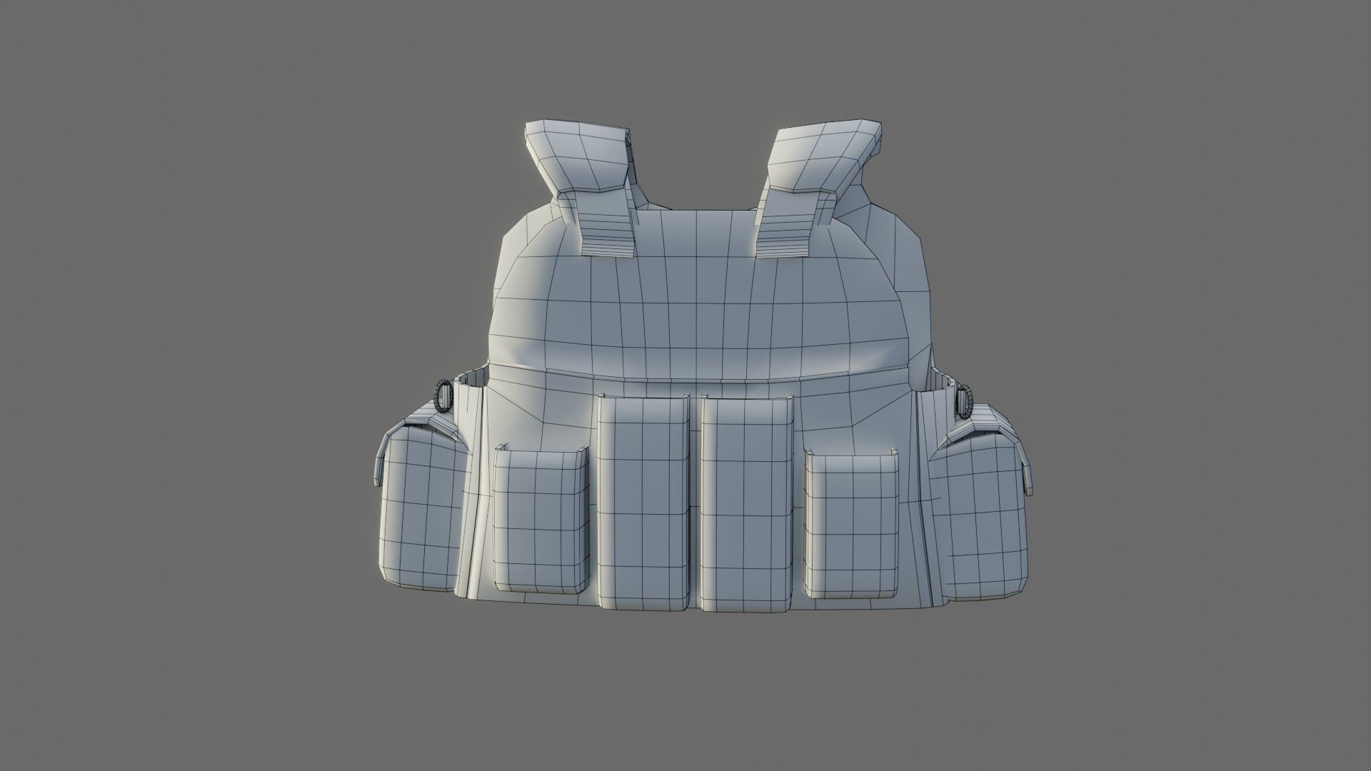 Bullet Proof Vest -Low Poly - Game Ready - PBR Low-poly 3D model_4