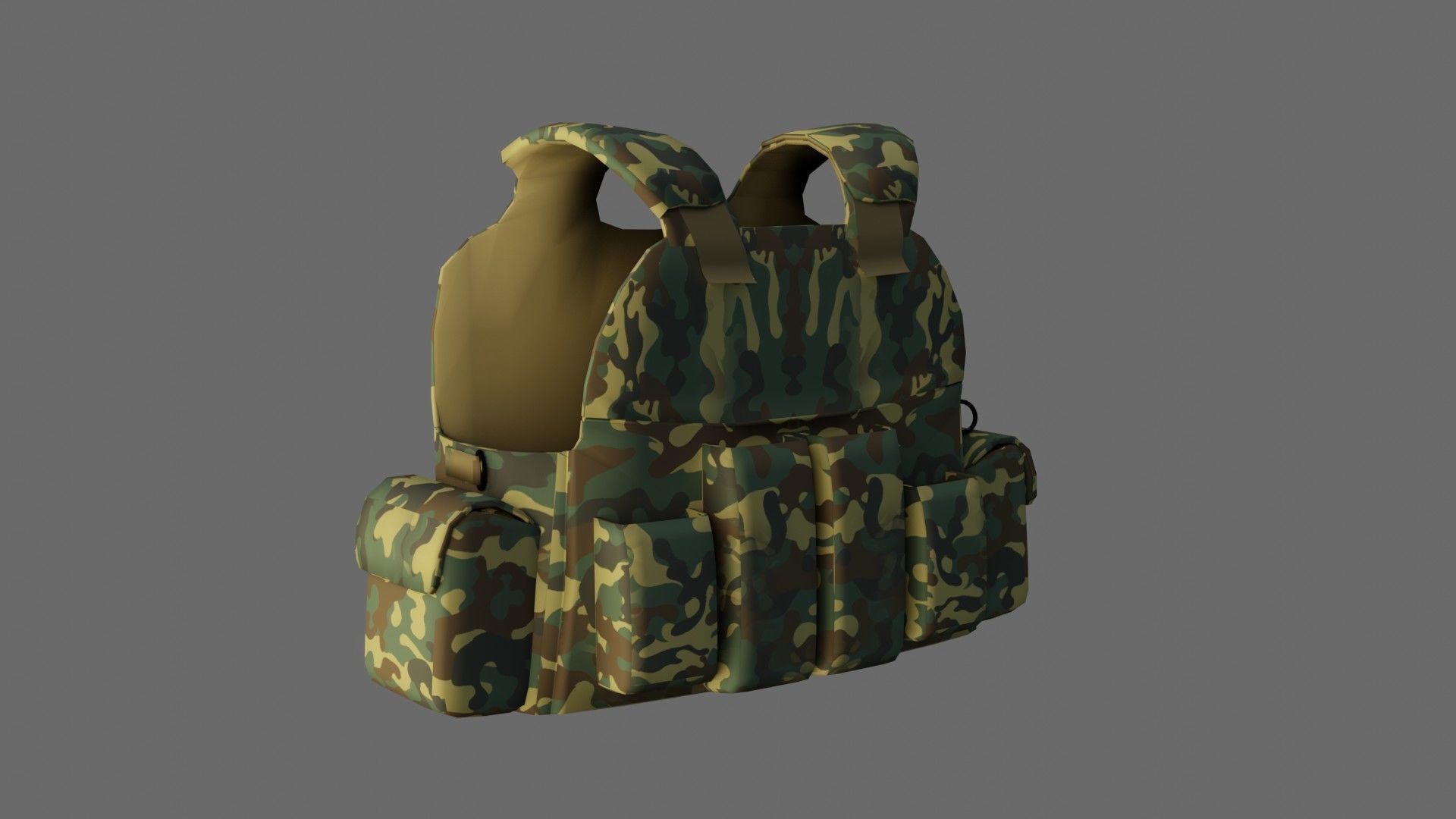 Bullet Proof Vest -Low Poly - Game Ready - PBR Low-poly 3D model_15