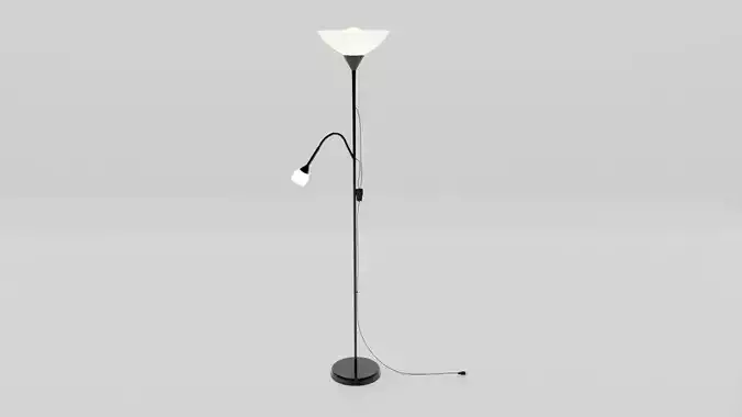 Lampara de pie con flexo tipo IKEA 3D model