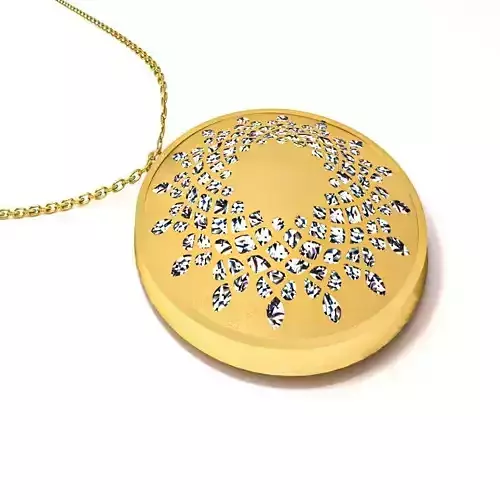 Necklaces gold pendant with diamonds