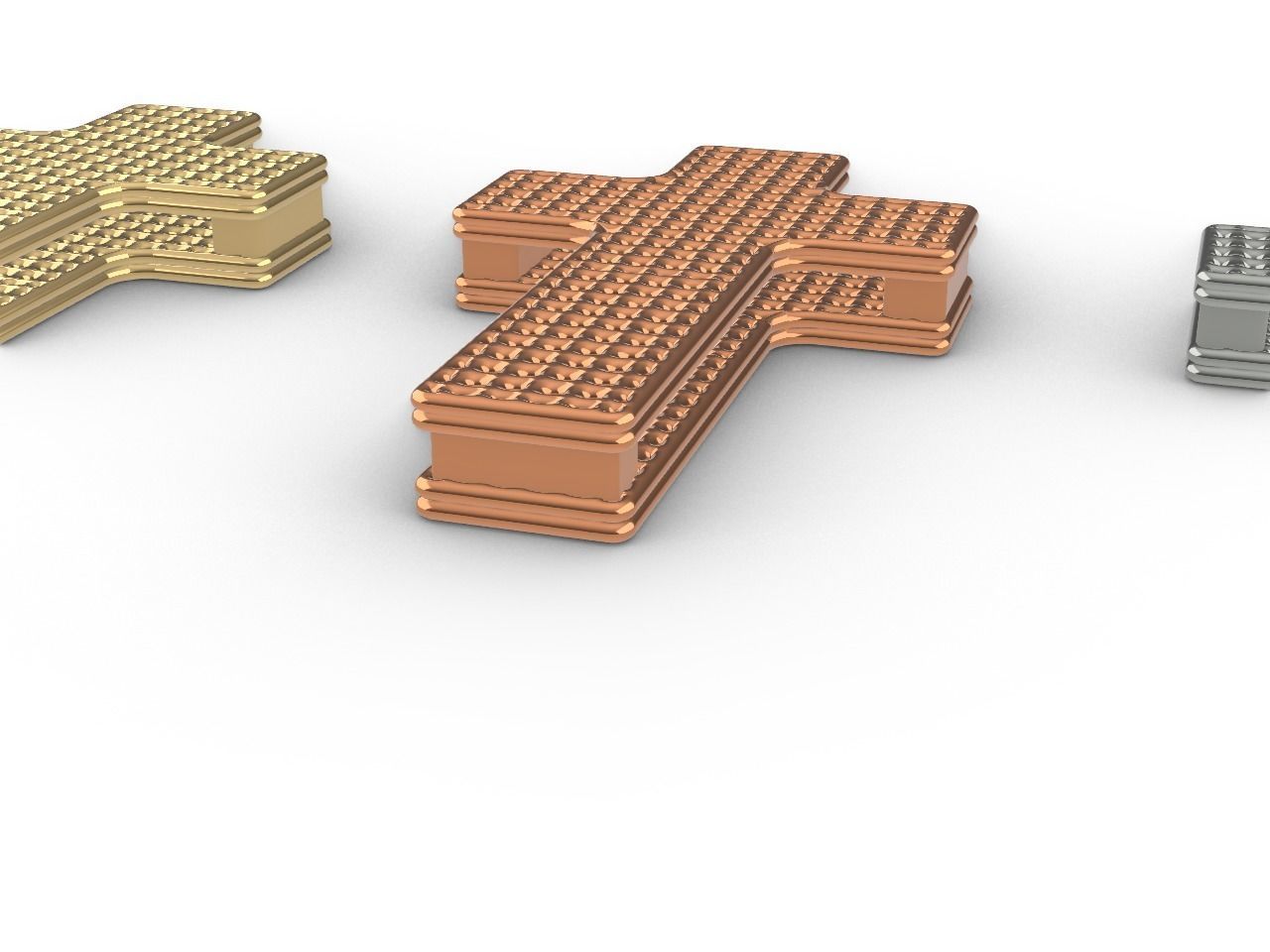 art deco inspired cross pendant stl files verified 3D print model_7