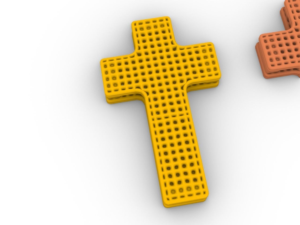 art deco inspired cross pendant stl files verified 3D print model_18