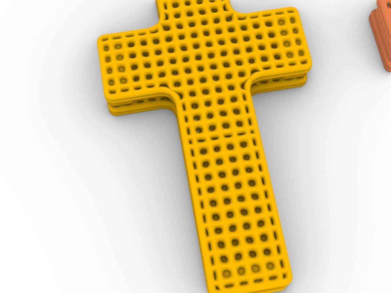 art deco inspired cross pendant stl files verified 3D print model_17