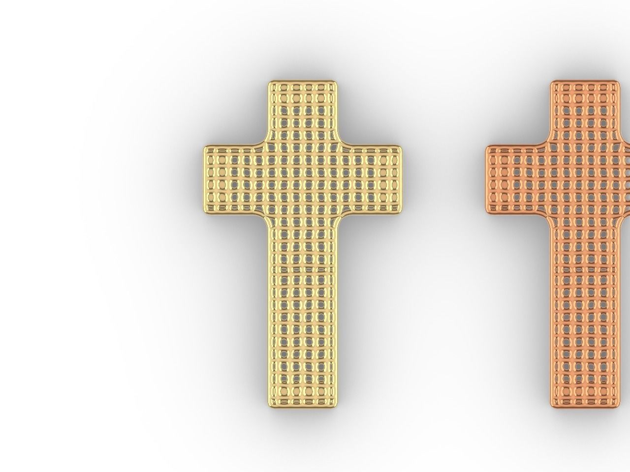 art deco inspired cross pendant stl files verified 3D print model_1