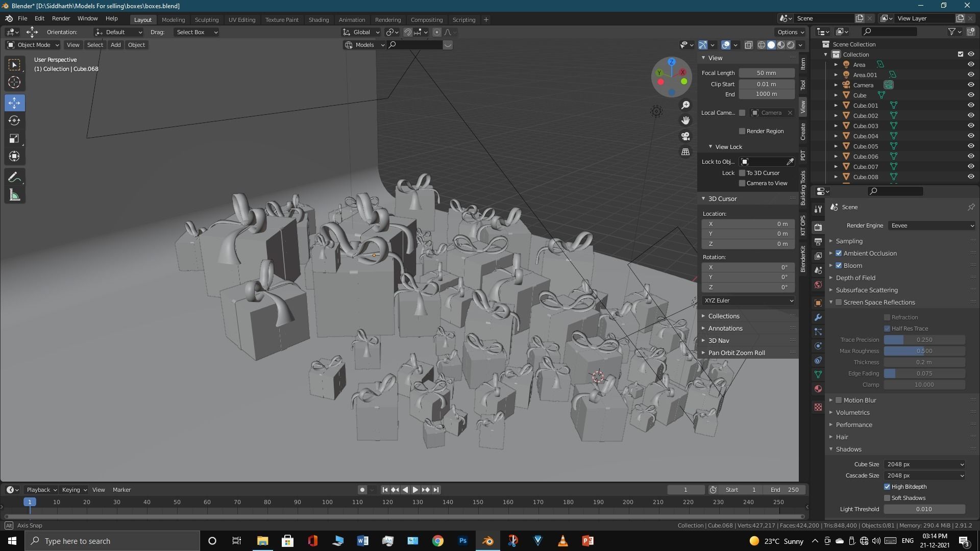 Gift boxes 3D model_16