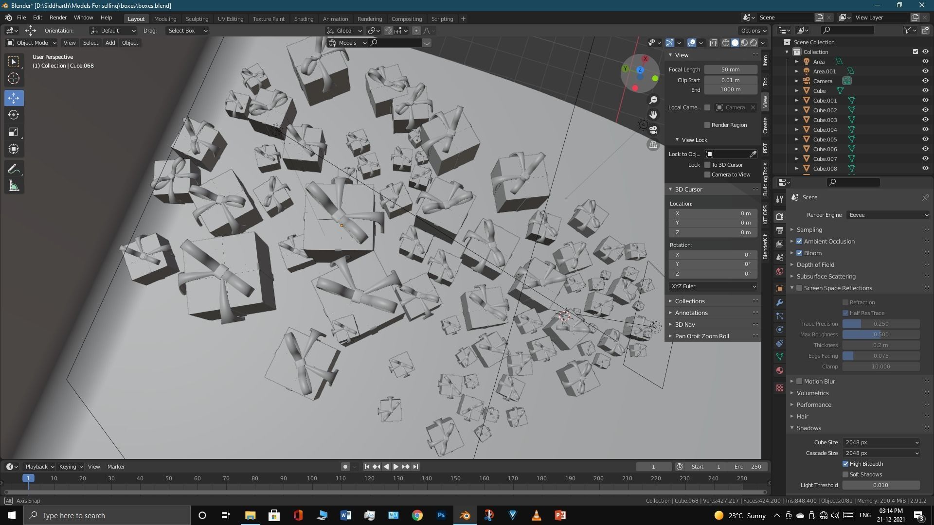 Gift boxes 3D model_12