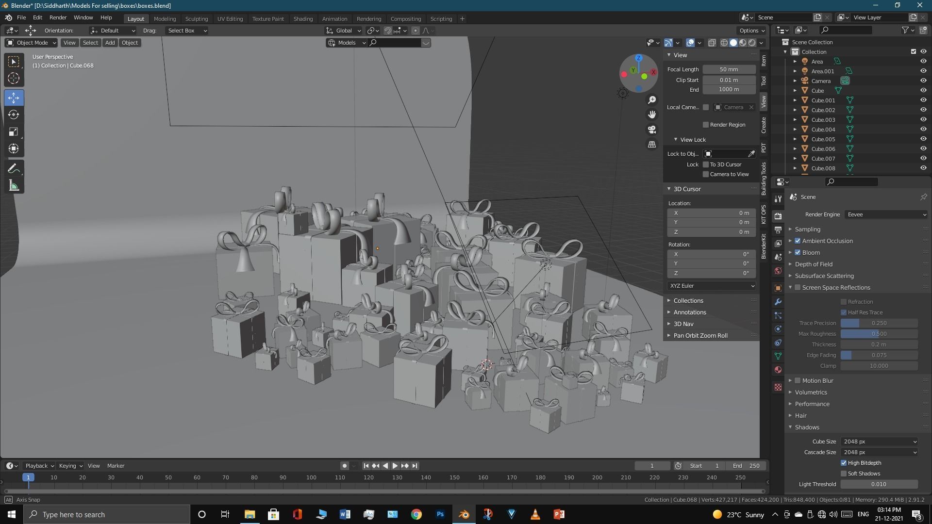 Gift boxes 3D model_10