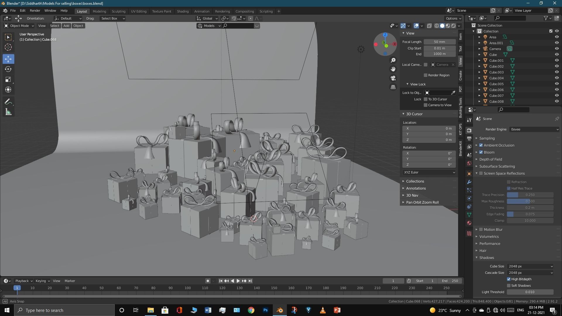 Gift boxes 3D model_9