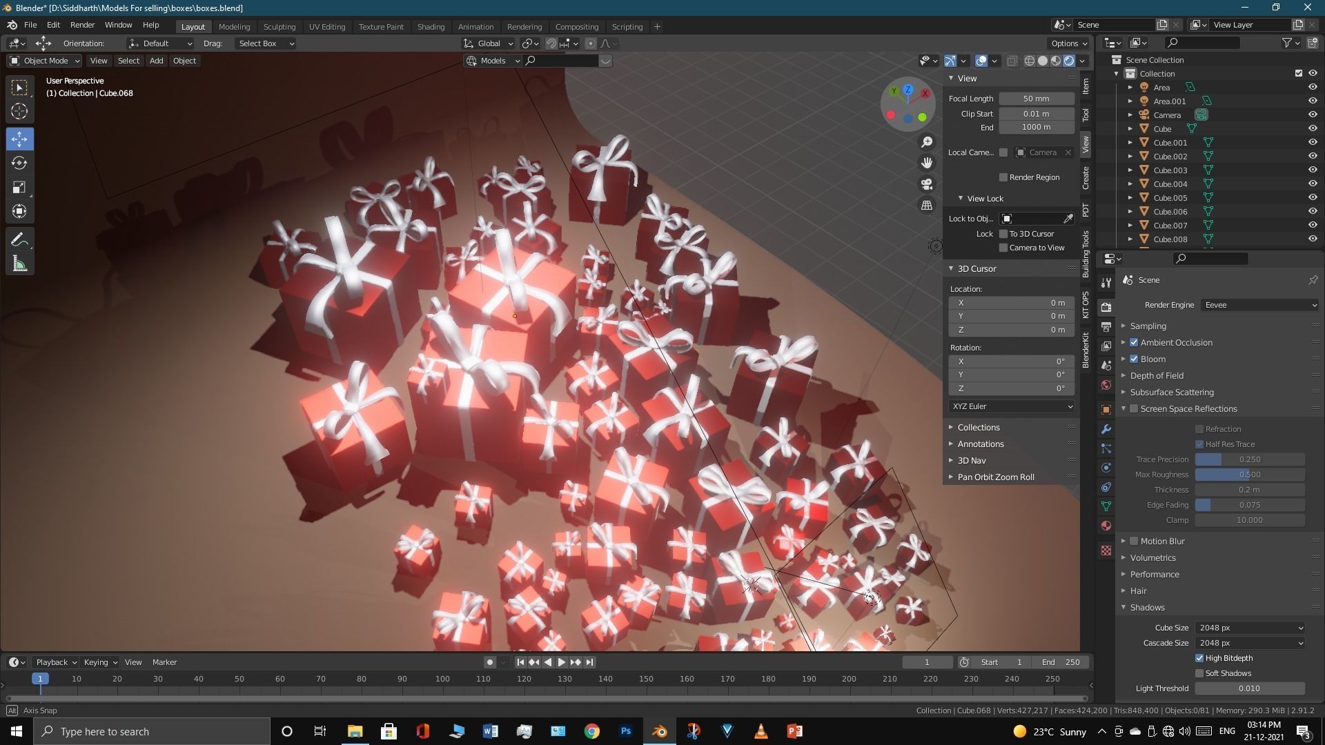 Gift boxes 3D model_6