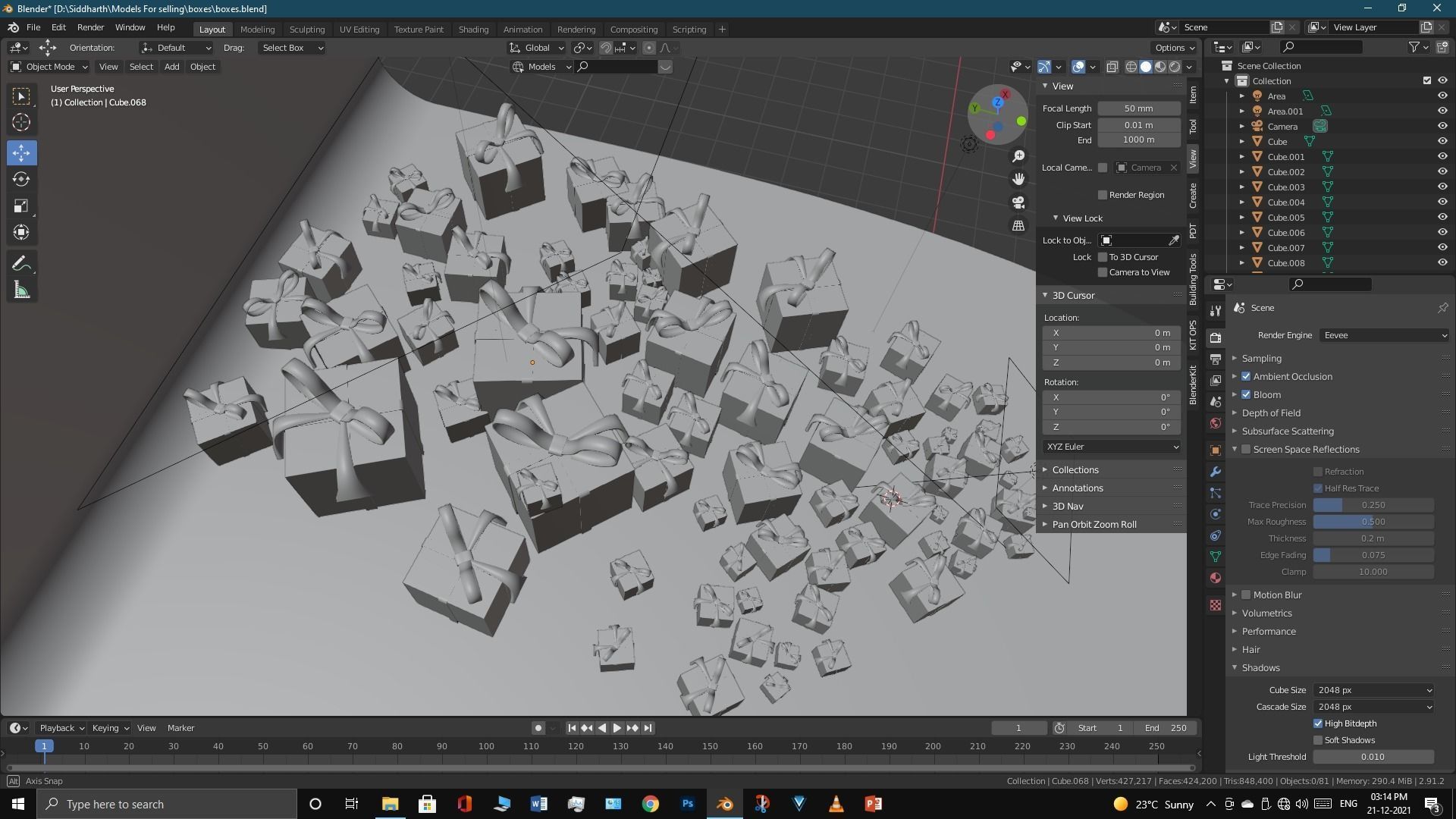 Gift boxes 3D model_13
