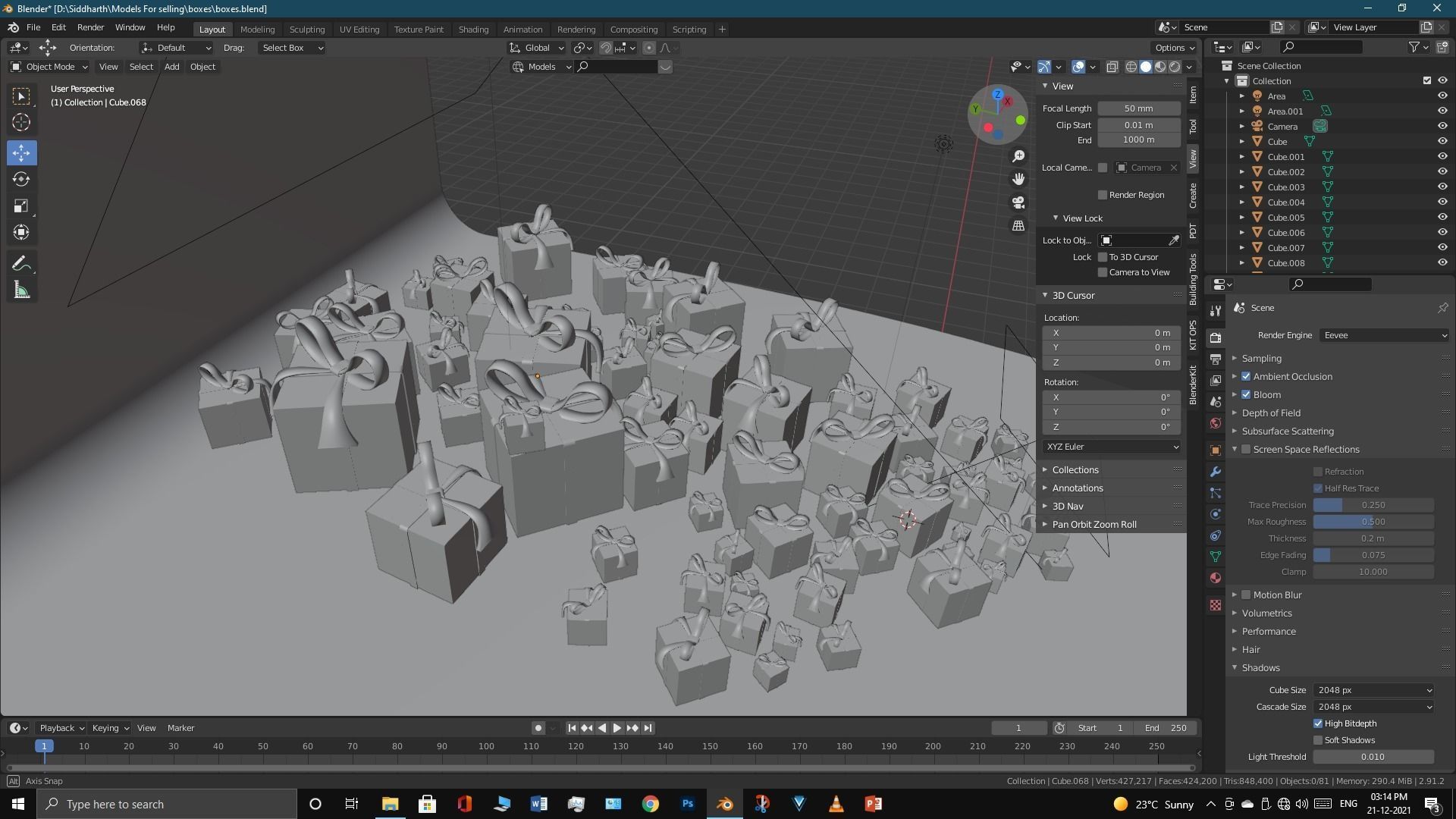 Gift boxes 3D model_11