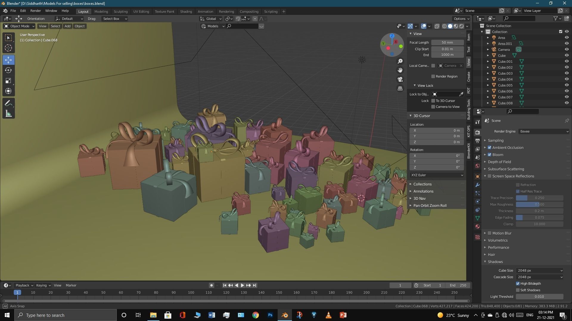 Gift boxes 3D model_22