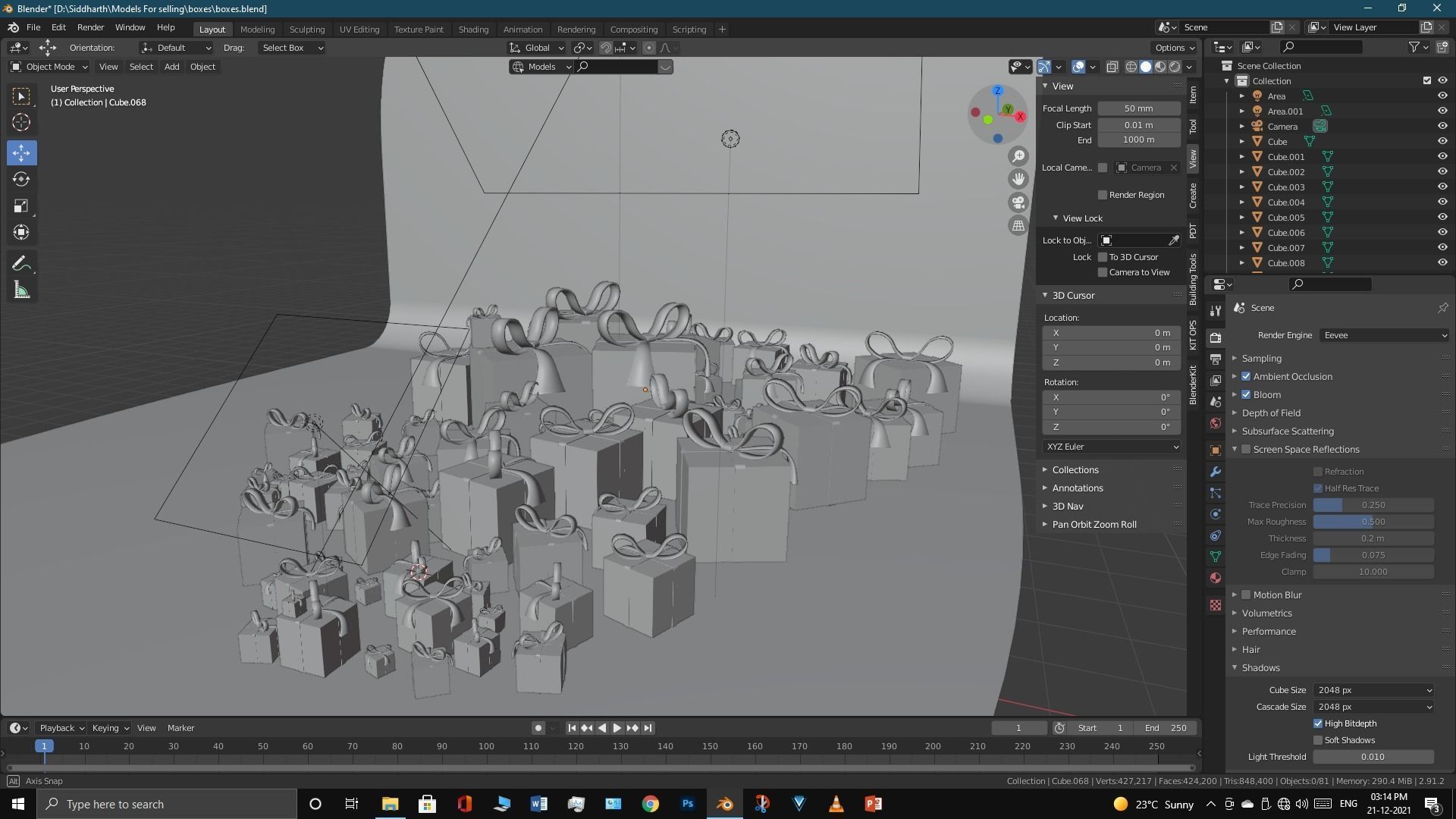 Gift boxes 3D model_8