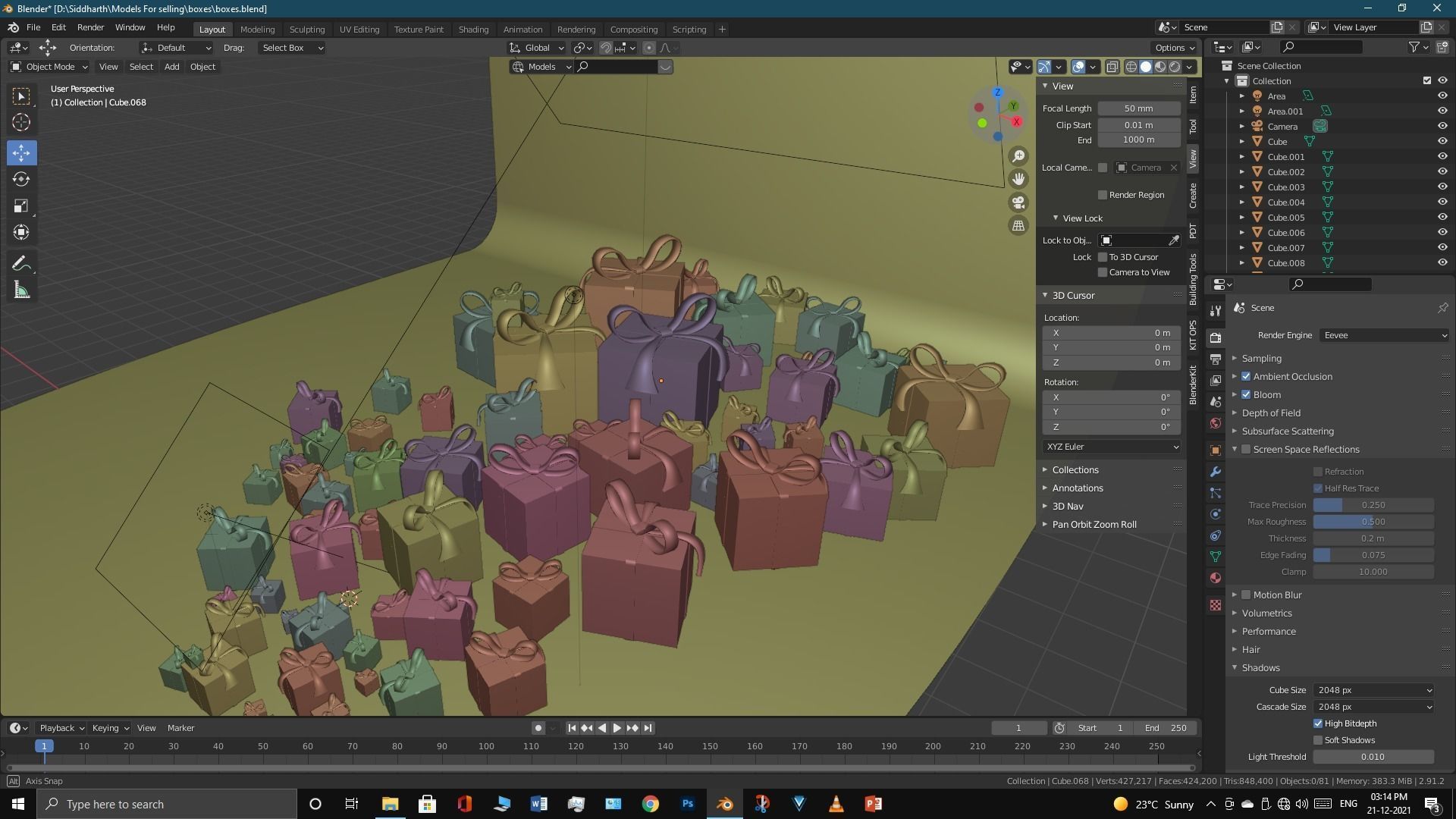 Gift boxes 3D model_18
