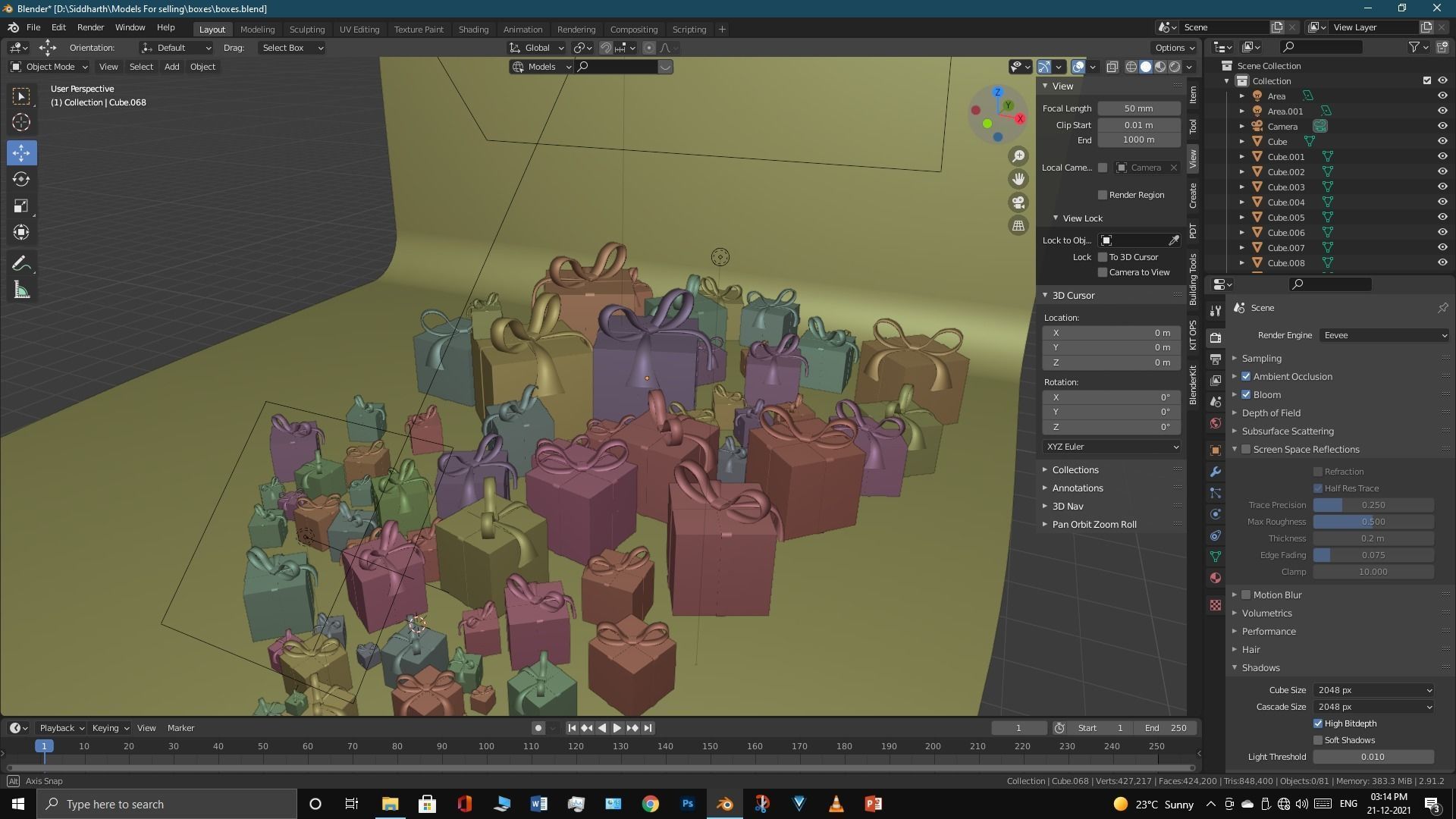 Gift boxes 3D model_19