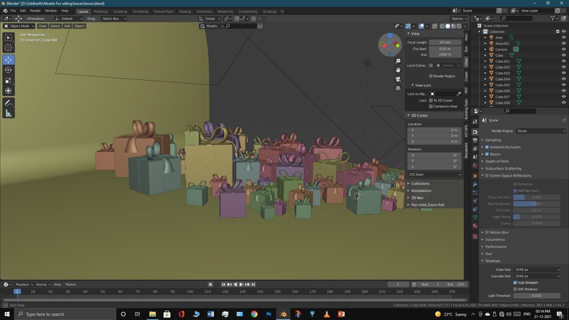 Gift boxes 3D model_17