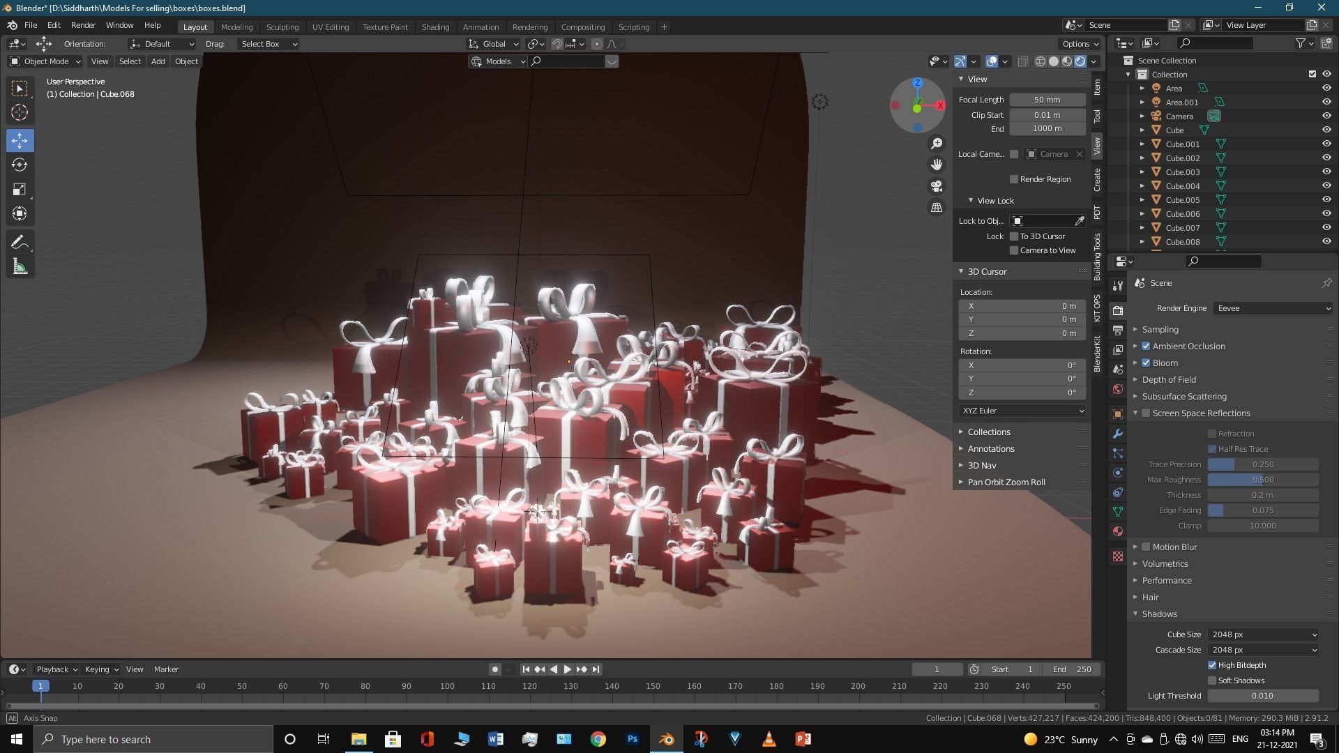 Gift boxes 3D model_5