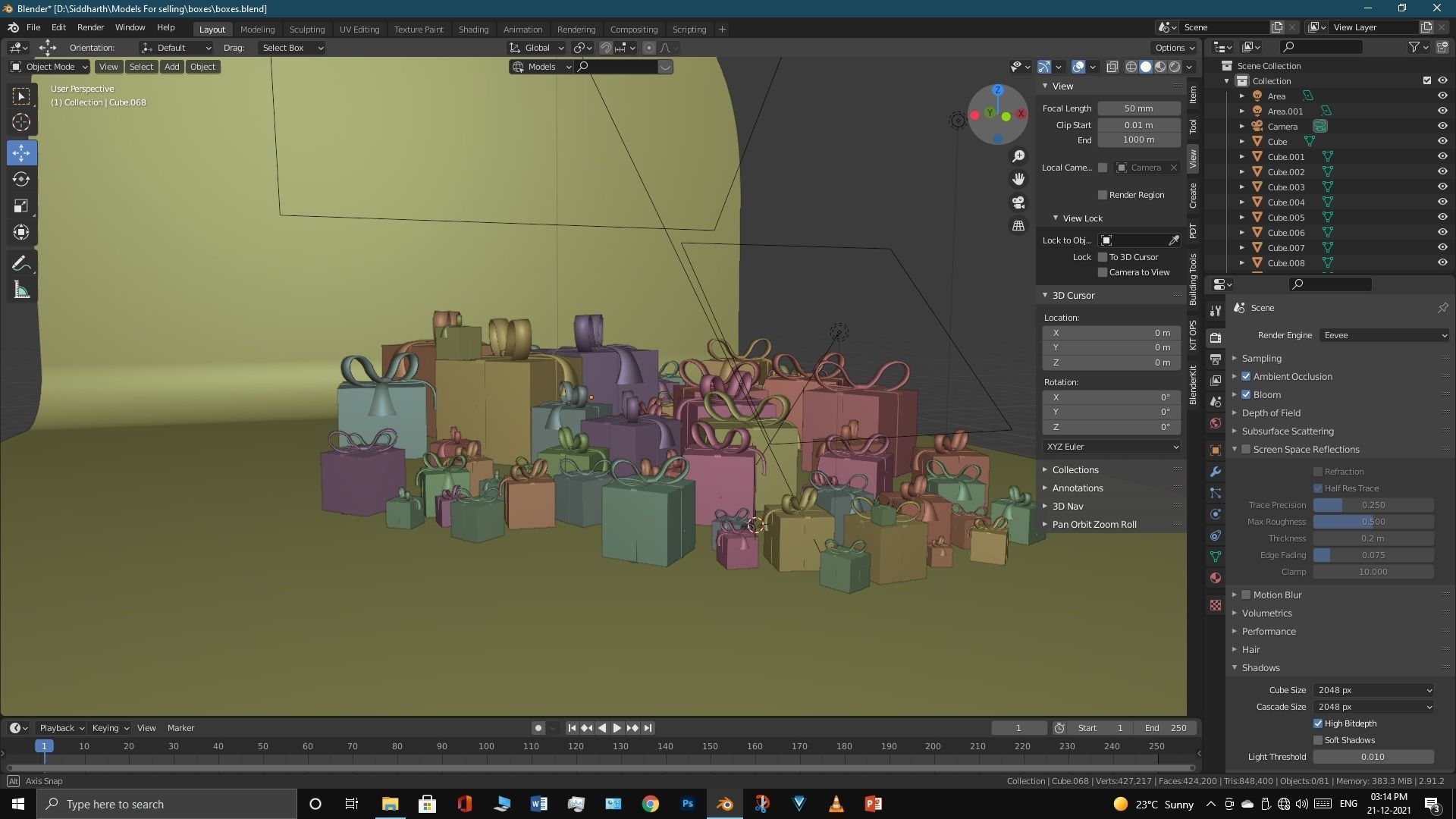 Gift boxes 3D model_23