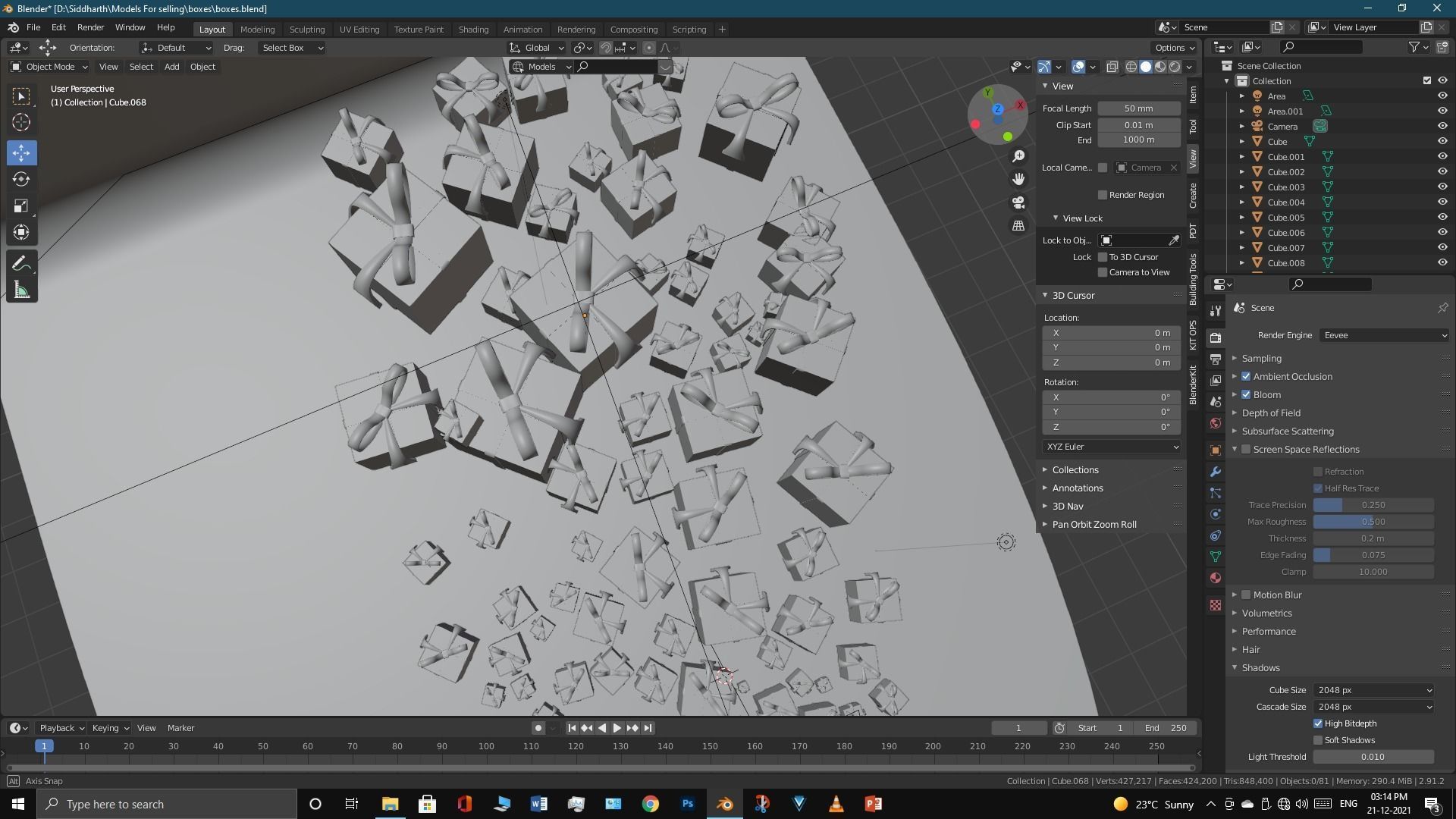 Gift boxes 3D model_15