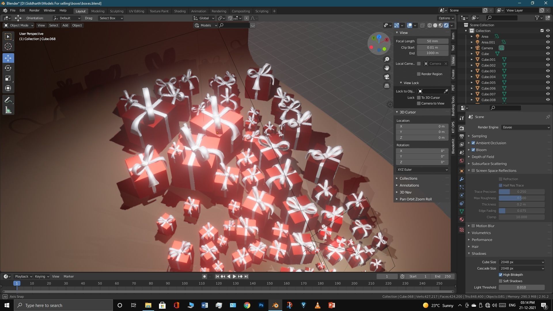 Gift boxes 3D model_2