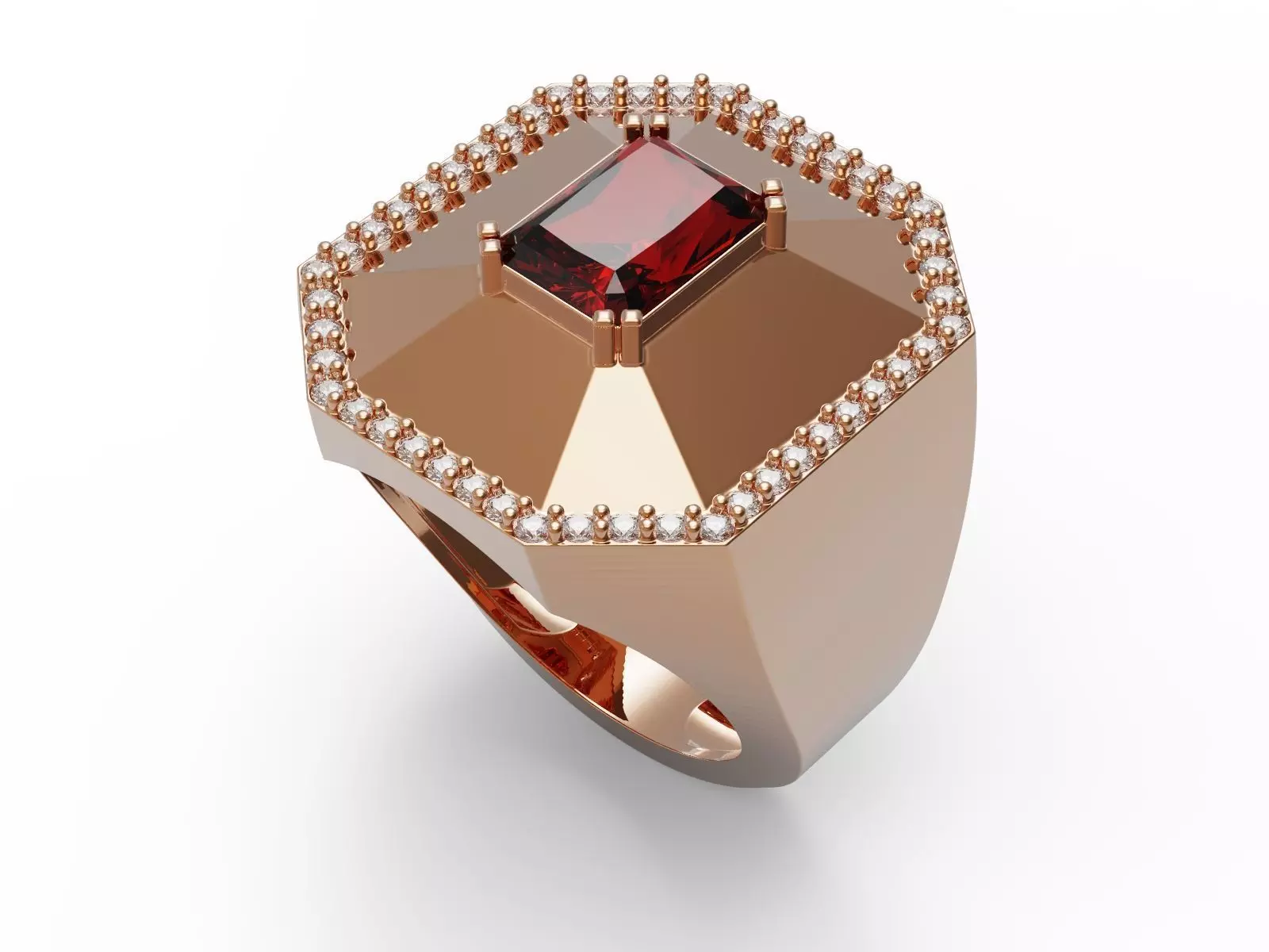 Ring with radiant 3D print model