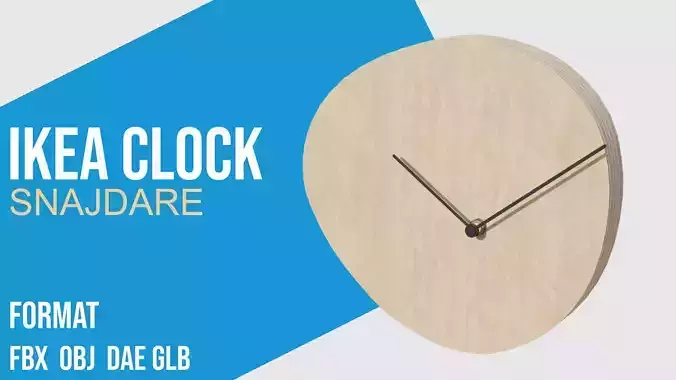IKEA clock sajdare Low-poly 3D model