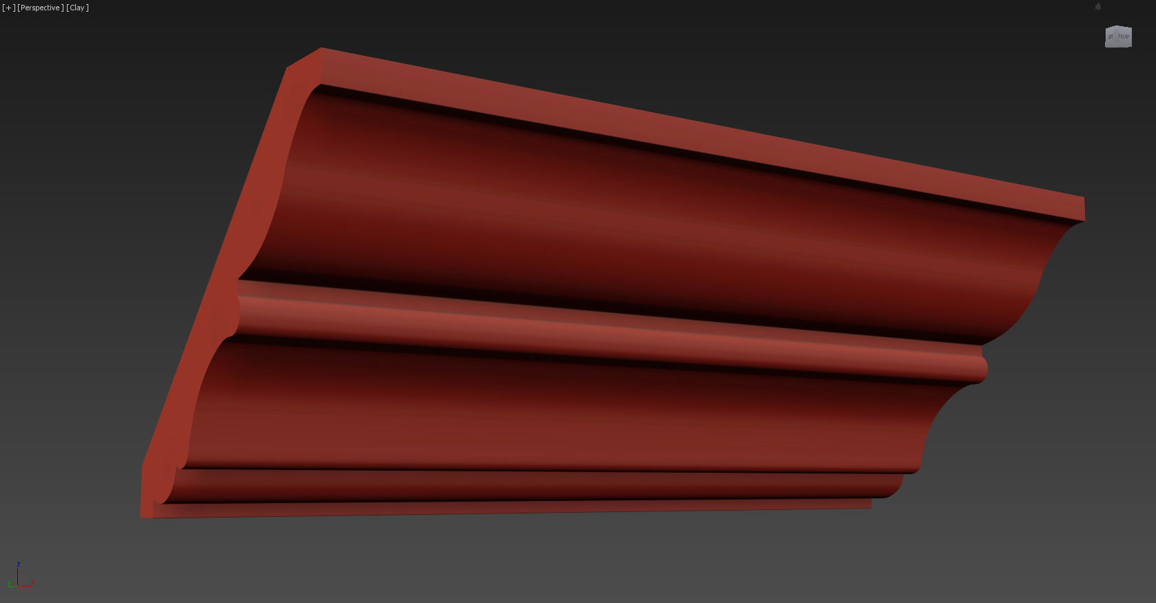 Cornice Moulding Low-poly 3D model_5