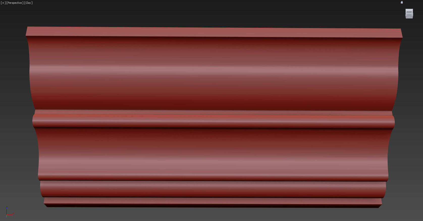 Cornice Moulding Low-poly 3D model_6