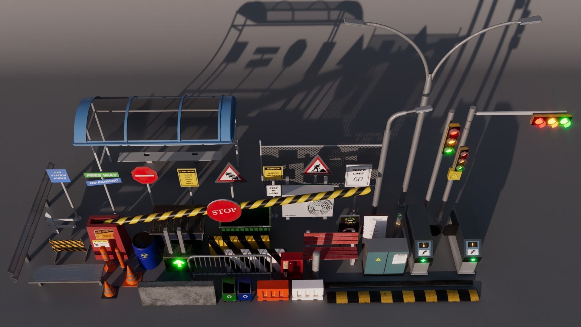 City Props 3D model_7