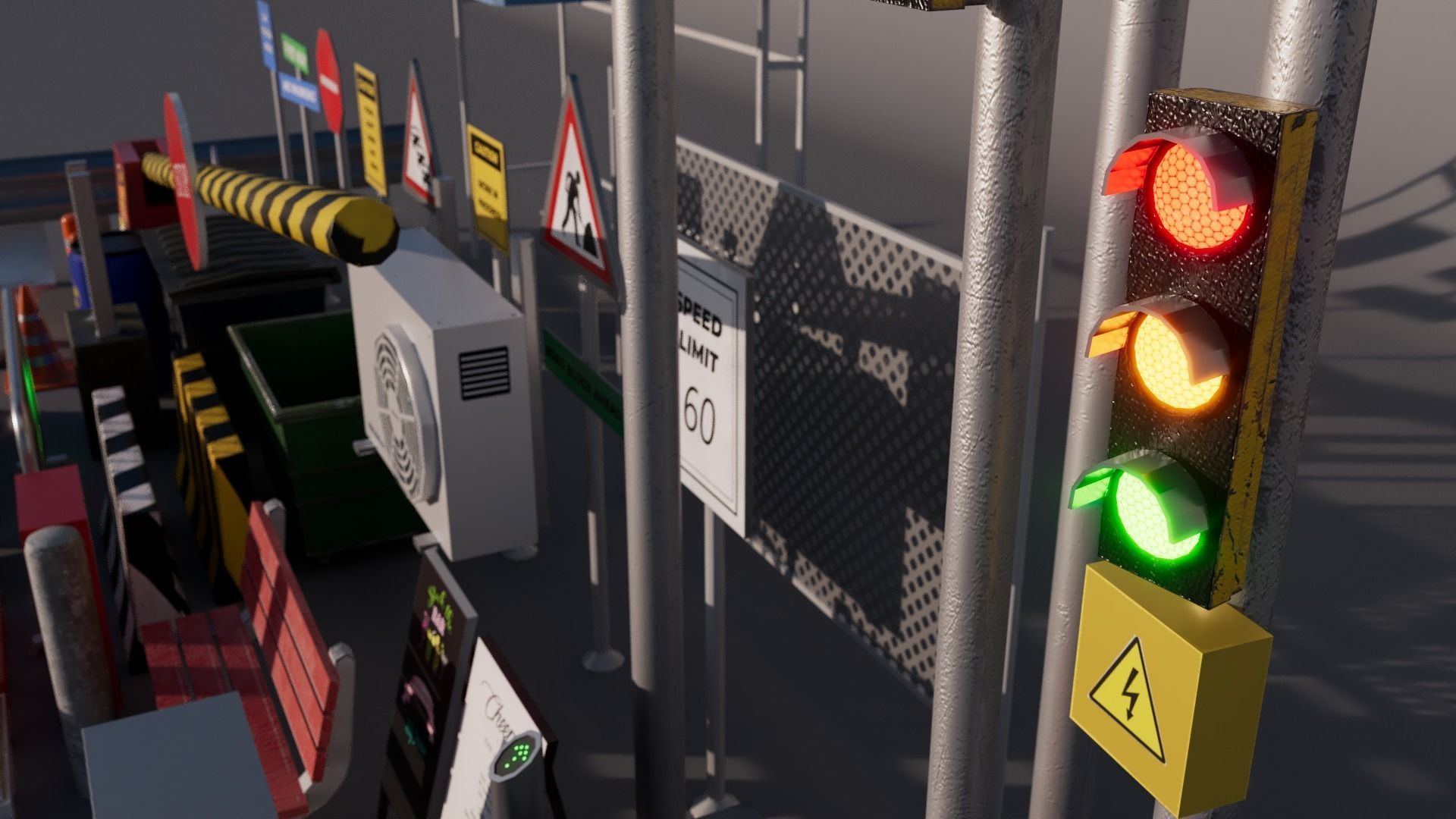 City Props 3D model_2