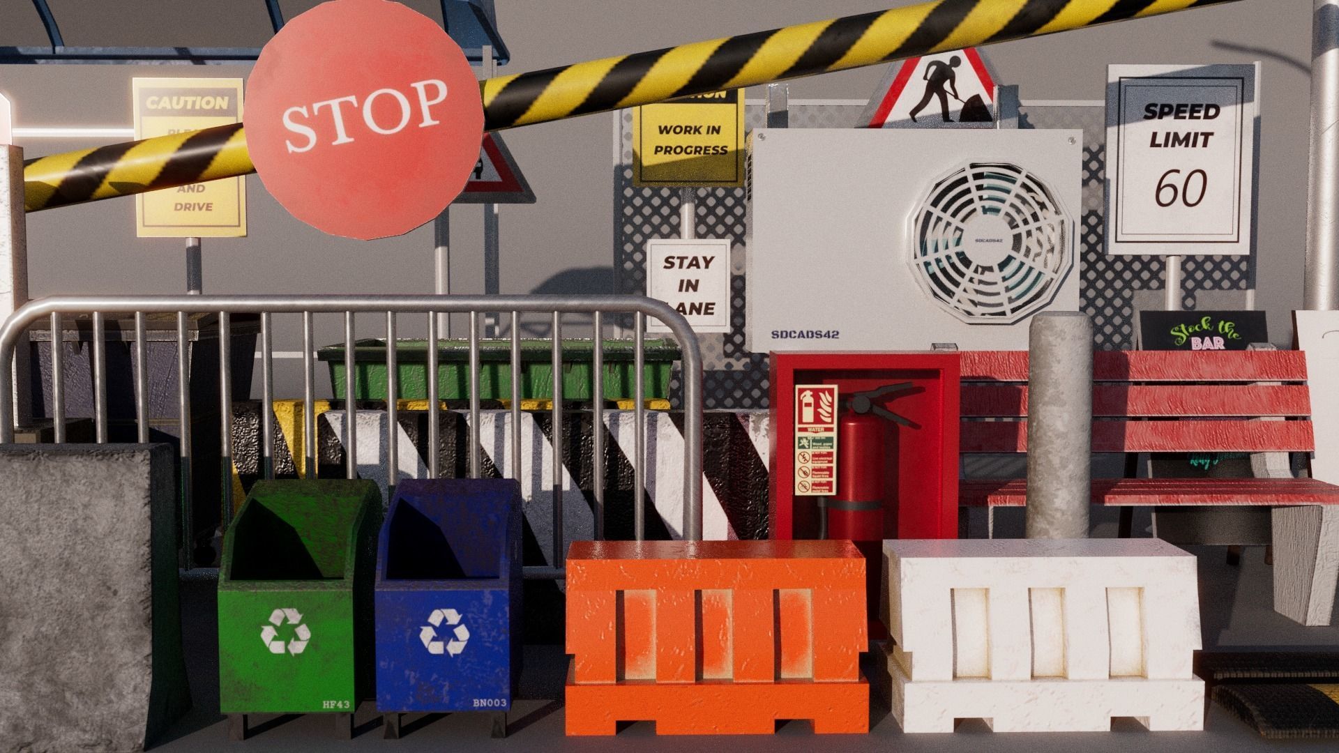 City Props 3D model_4