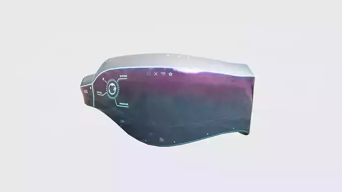 SciFi Glasses B02 White Colored - Character Design Fashion Low-poly 3D model