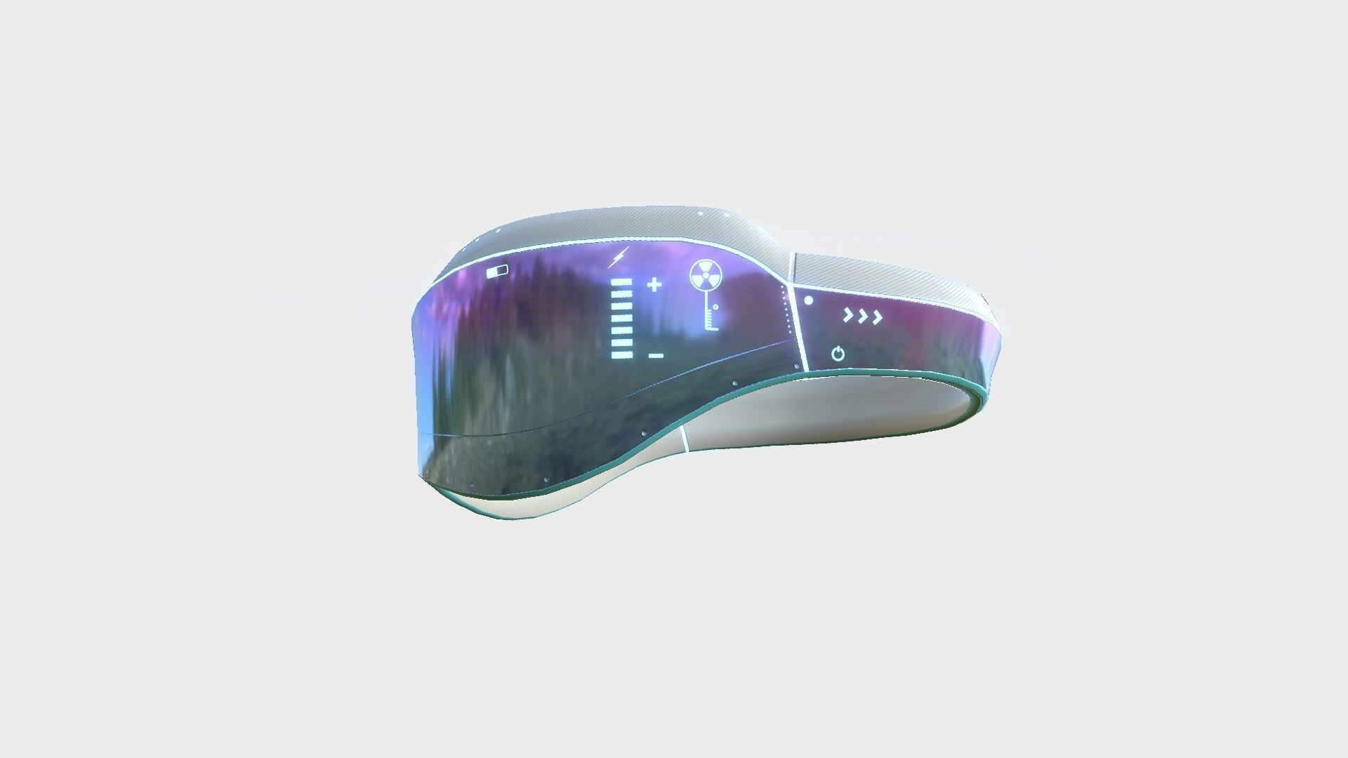 SciFi Glasses B02 White Colored - Character Design Fashion Low-poly 3D model_3