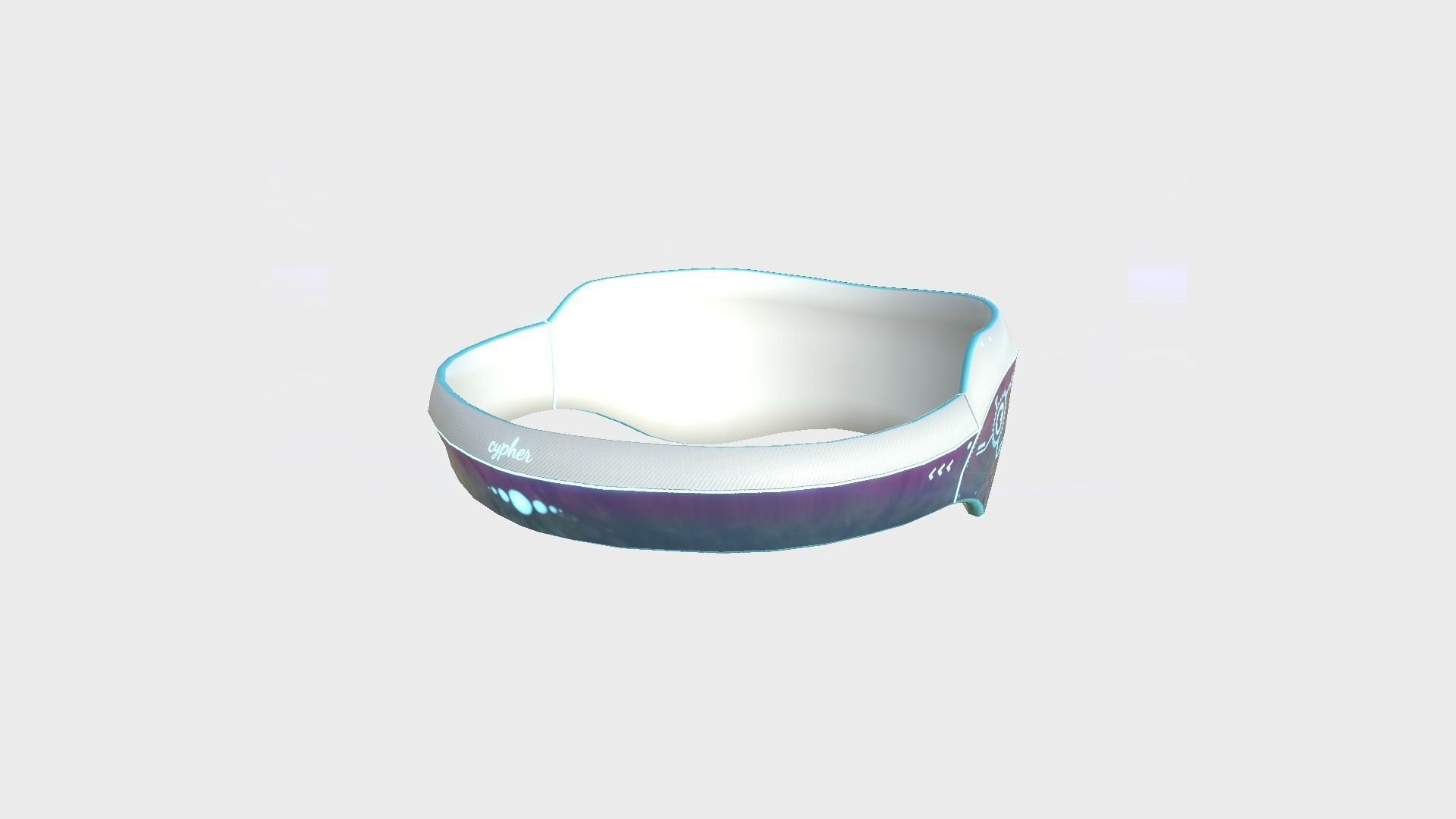 SciFi Glasses B02 White Colored - Character Design Fashion Low-poly 3D model_2