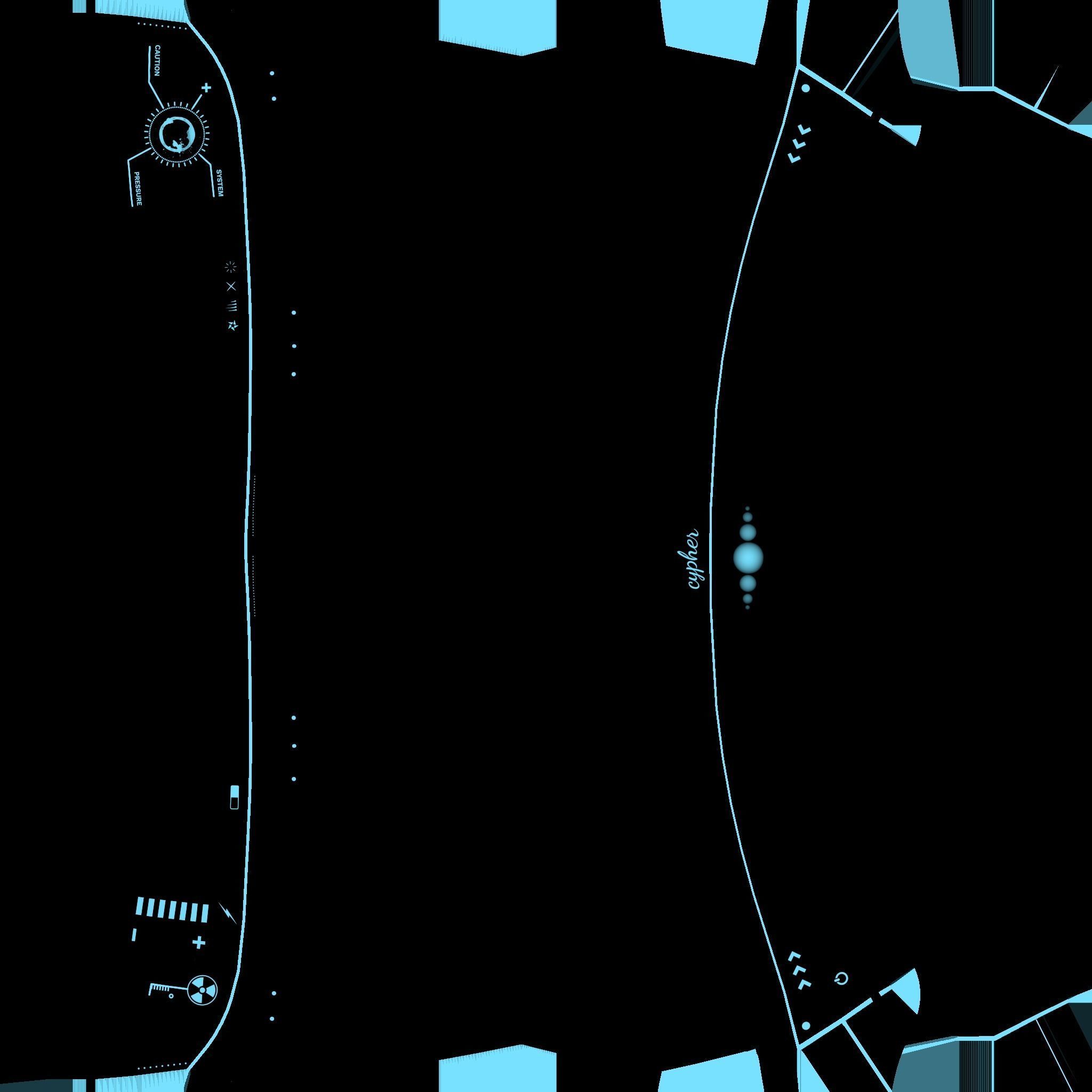 SciFi Glasses B02 White Colored - Character Design Fashion Low-poly 3D model_18