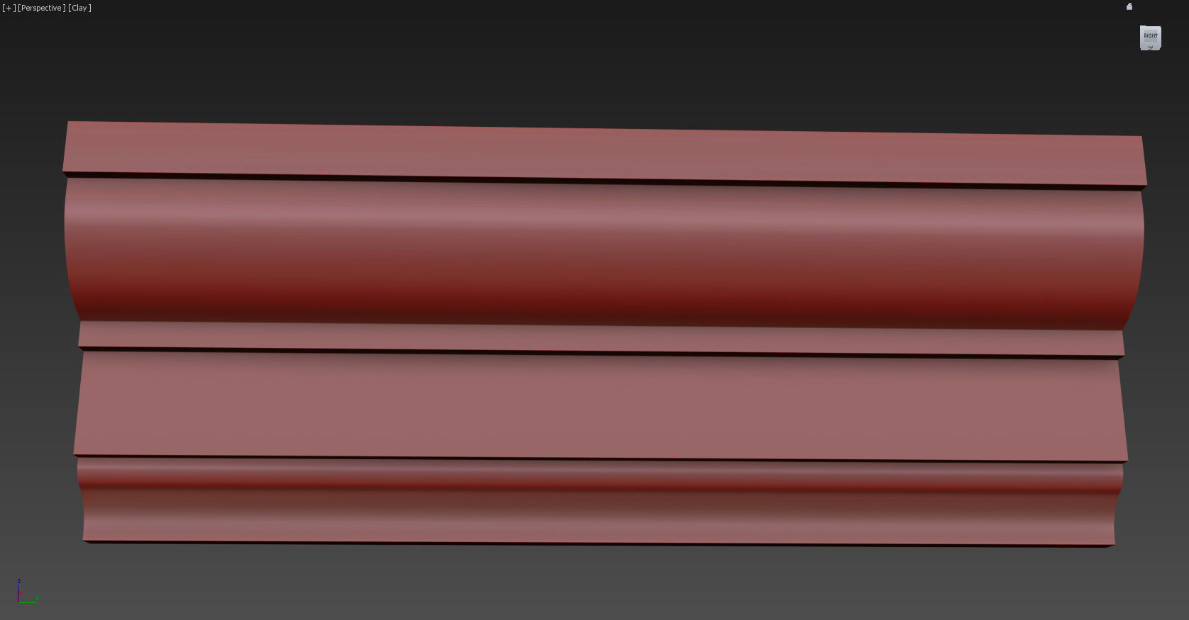 Cornice Moulding Low-poly 3D model_3